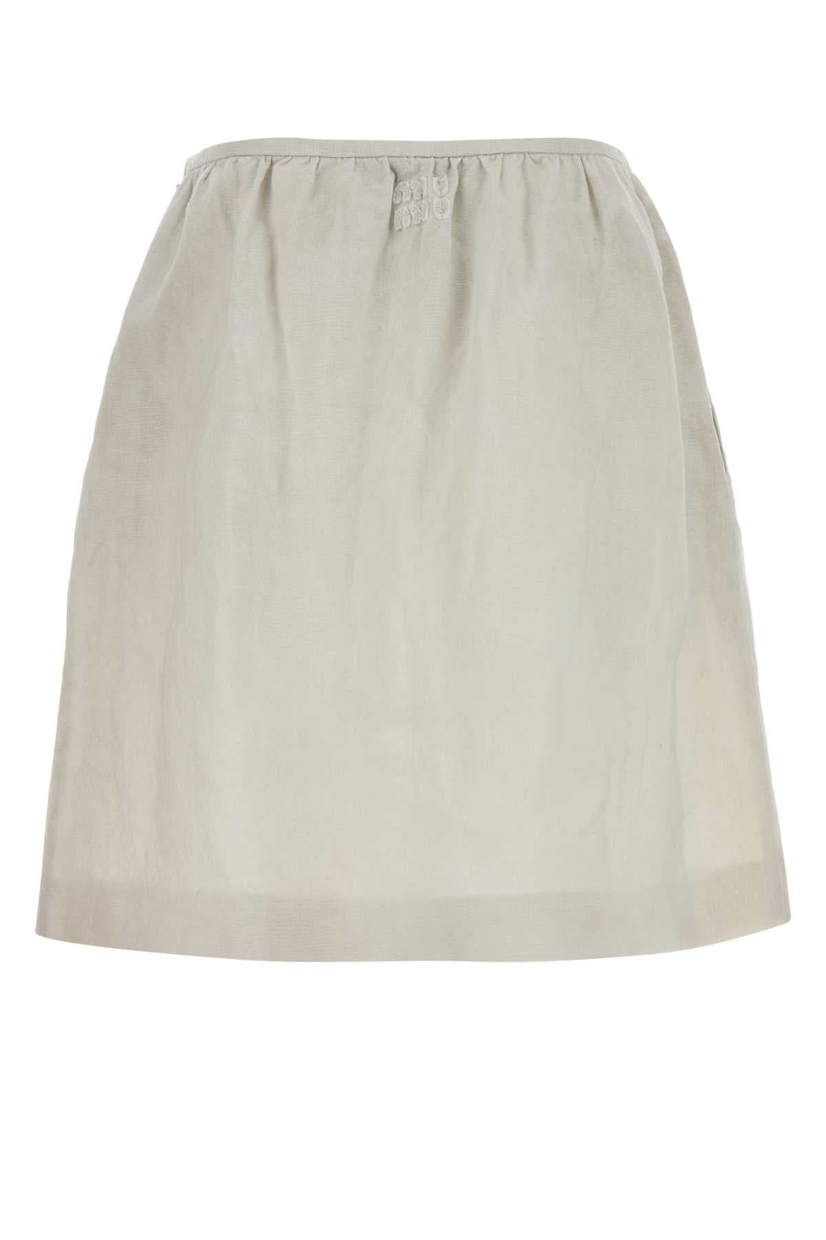 Chalk linen skirt - мініатюра 2
