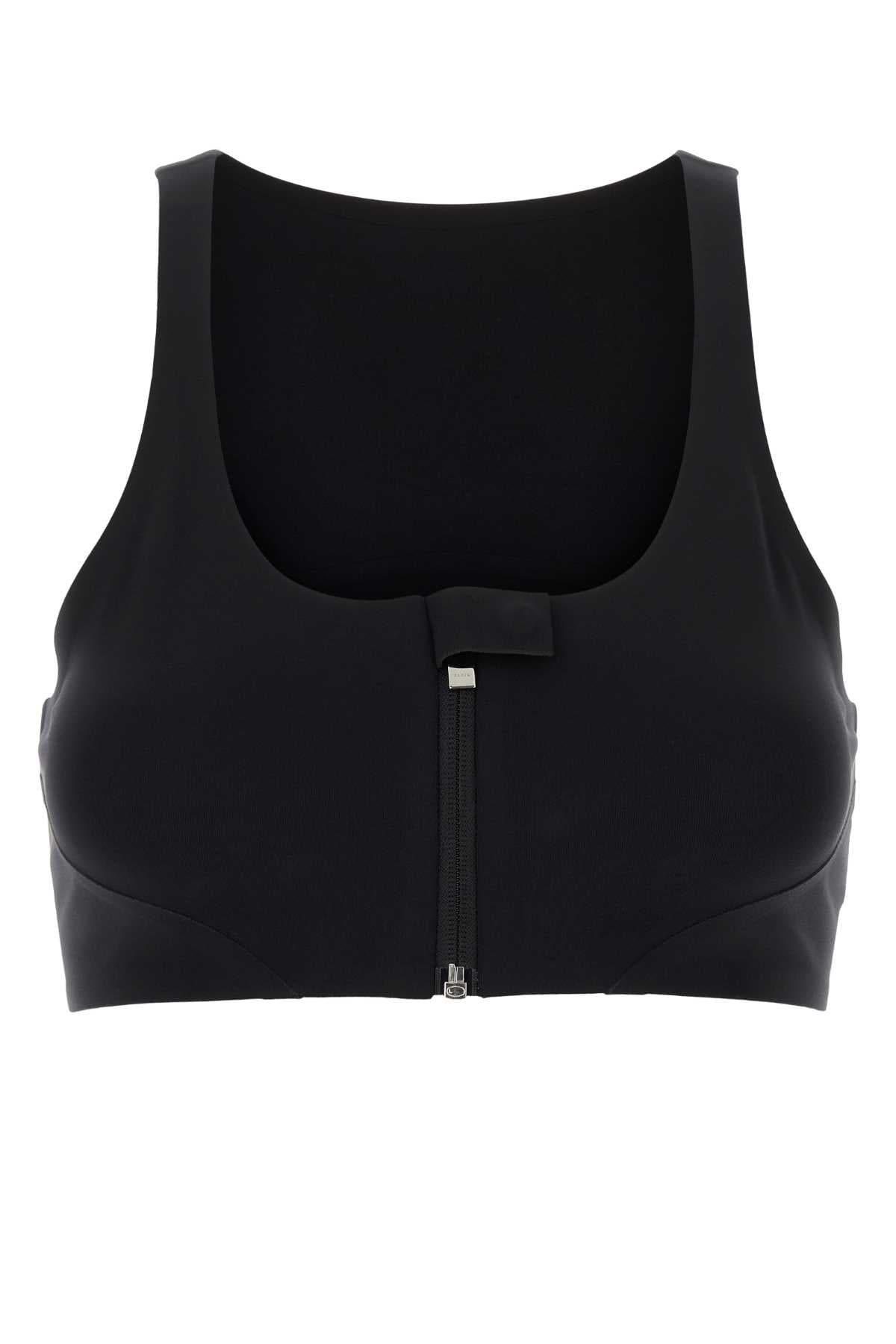 Black stretch nylon bra
