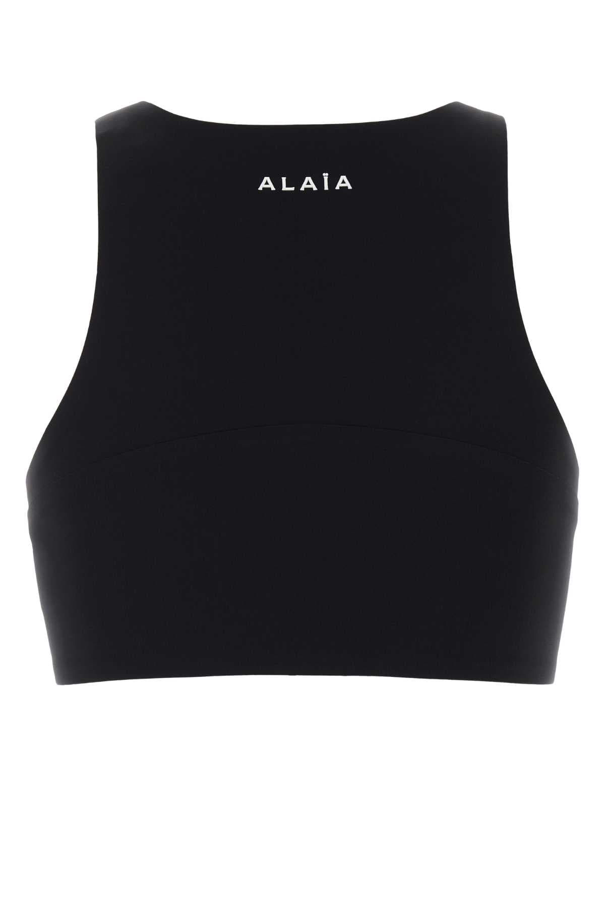 Black stretch nylon bra - мініатюра 2