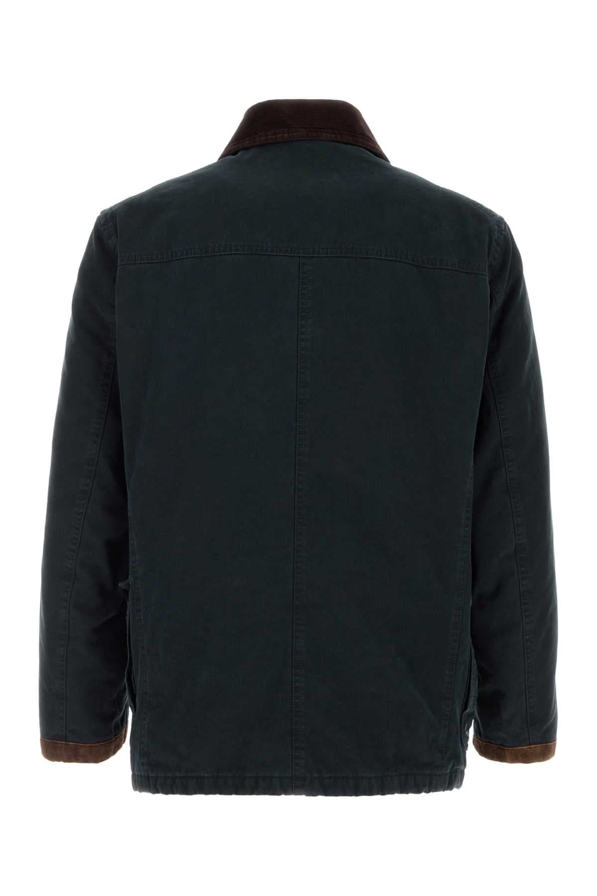 Navy blue cotton padded jacket - мініатюра 2