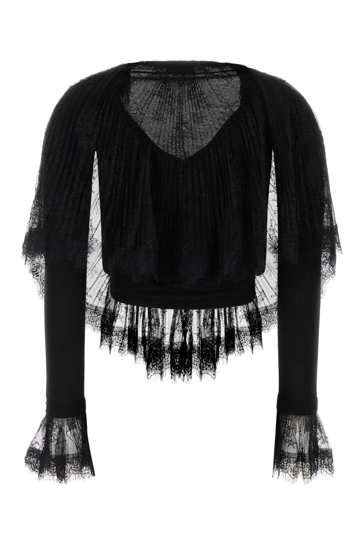 Black wool cardigan - мініатюра 2