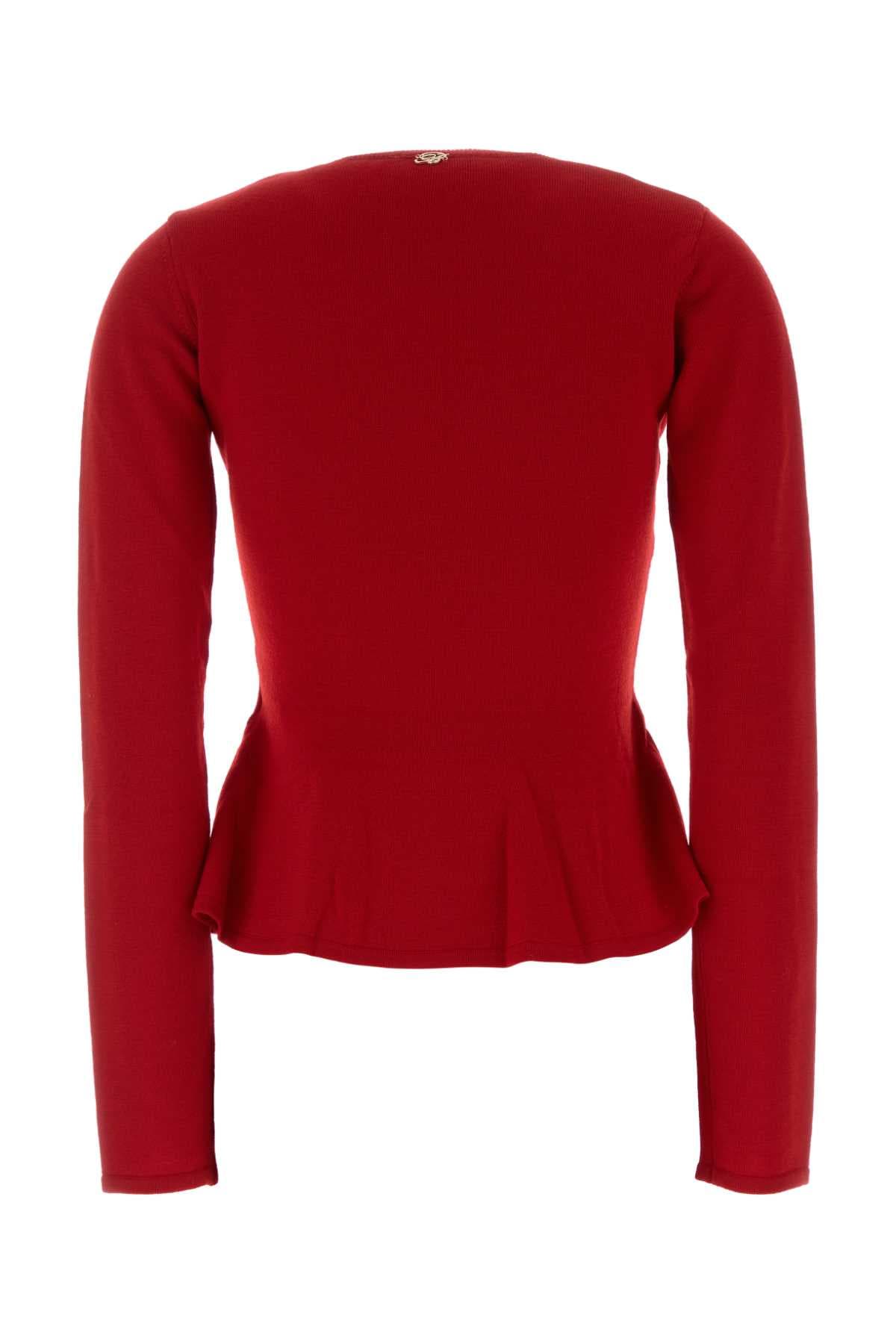 Red wool sweater - мініатюра 2