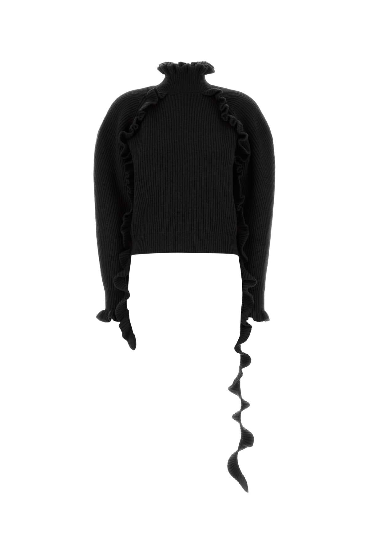 Black wool sweater