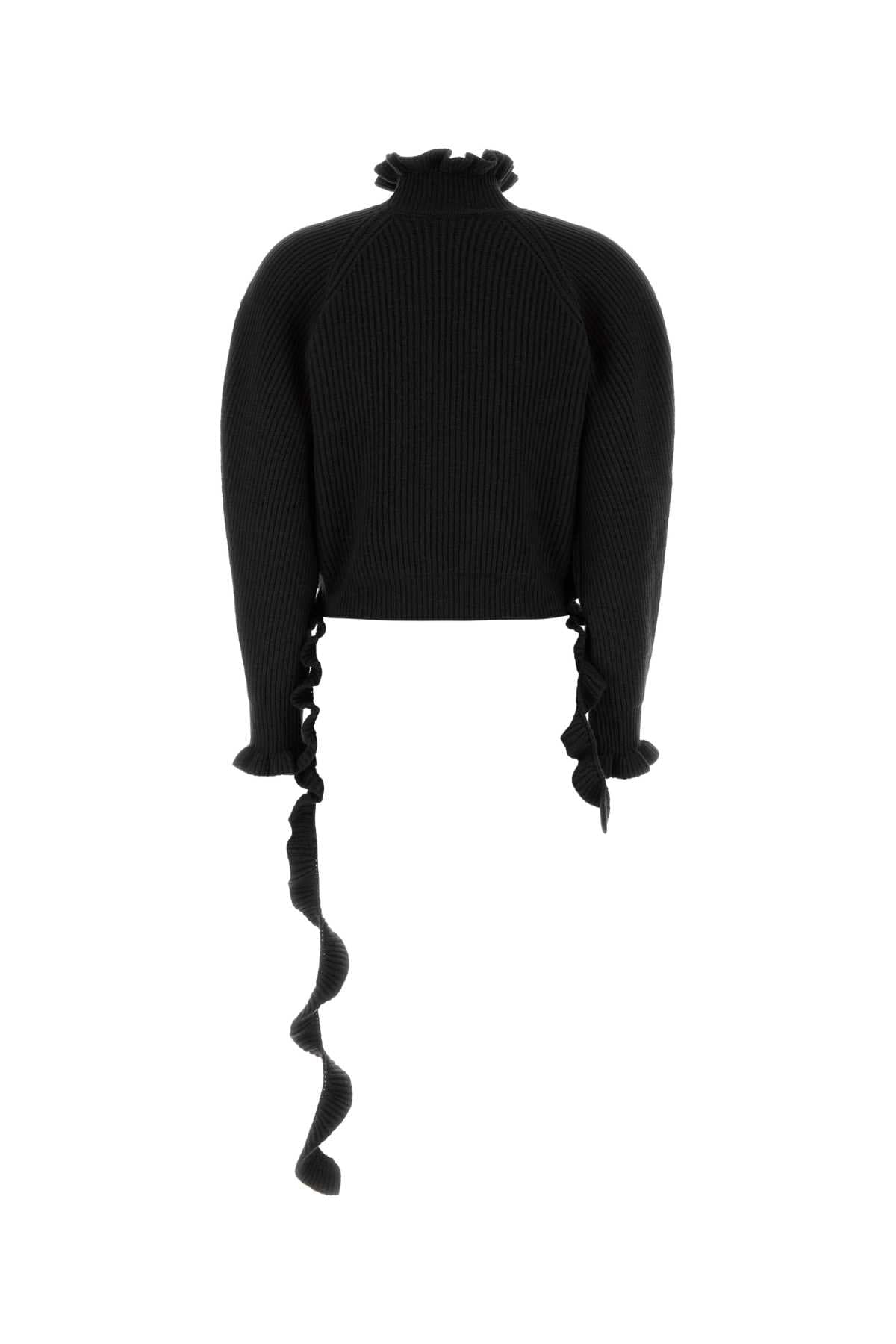 Black wool sweater - мініатюра 2