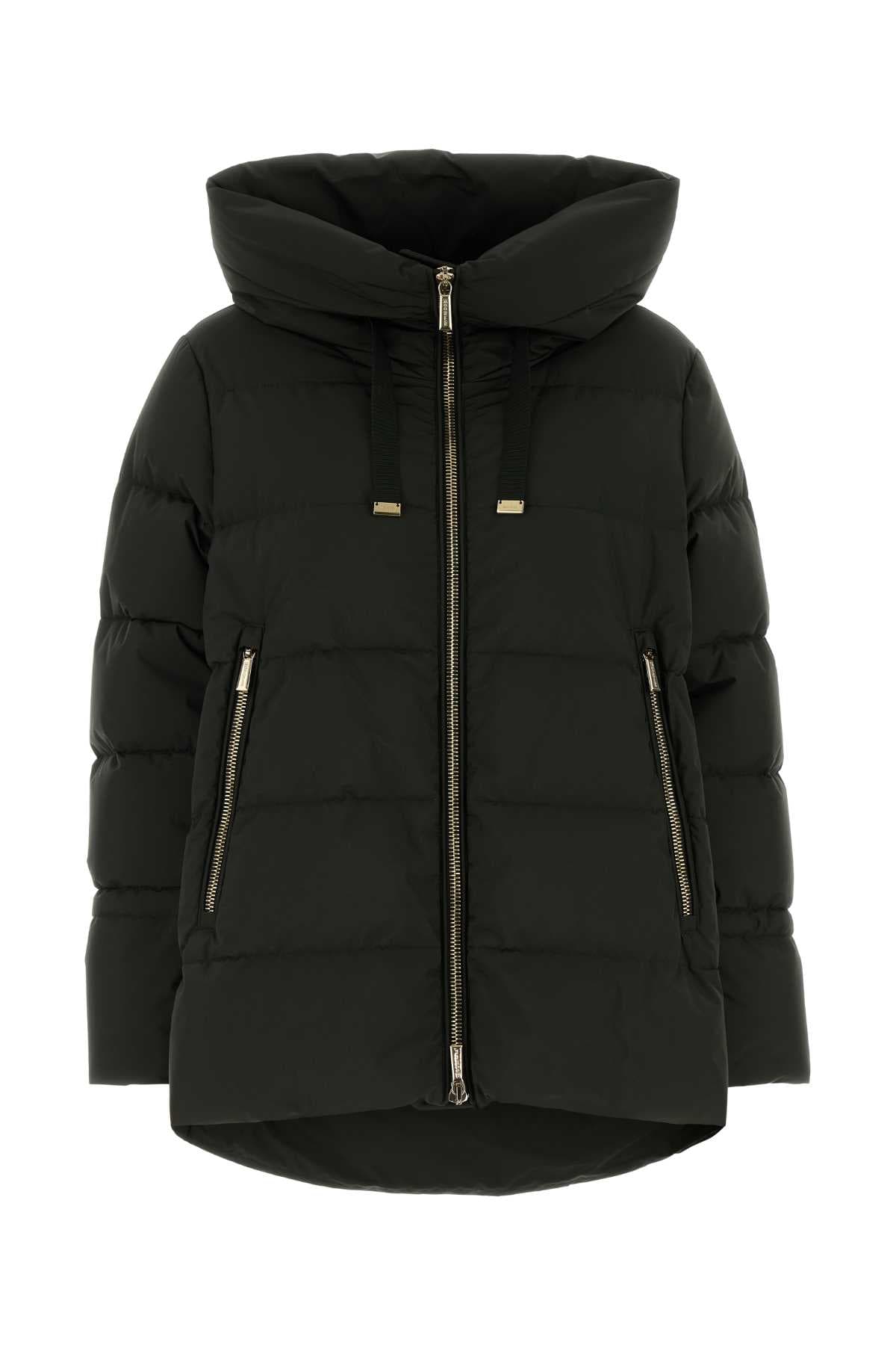 Dark green nylon blend Giada down jacket