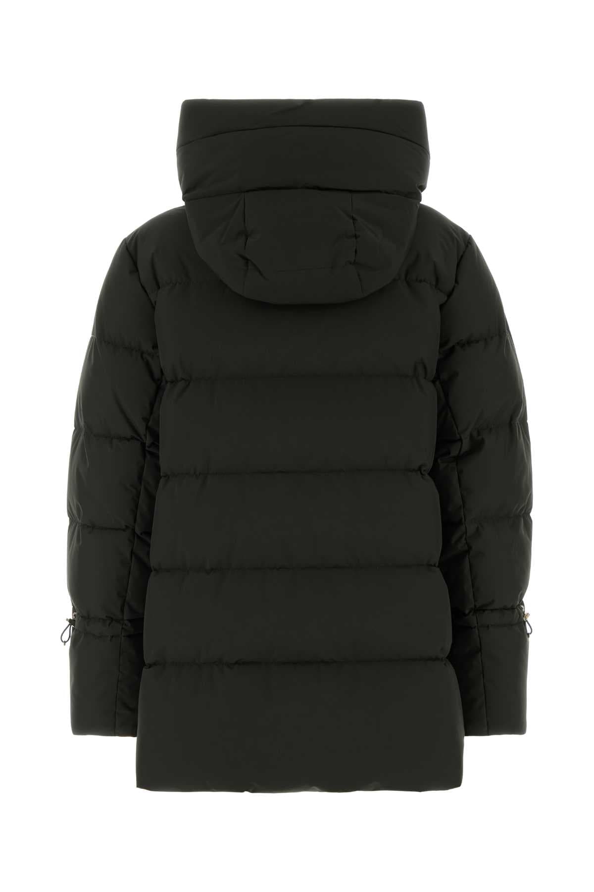 Dark green nylon blend Giada down jacket - мініатюра 2