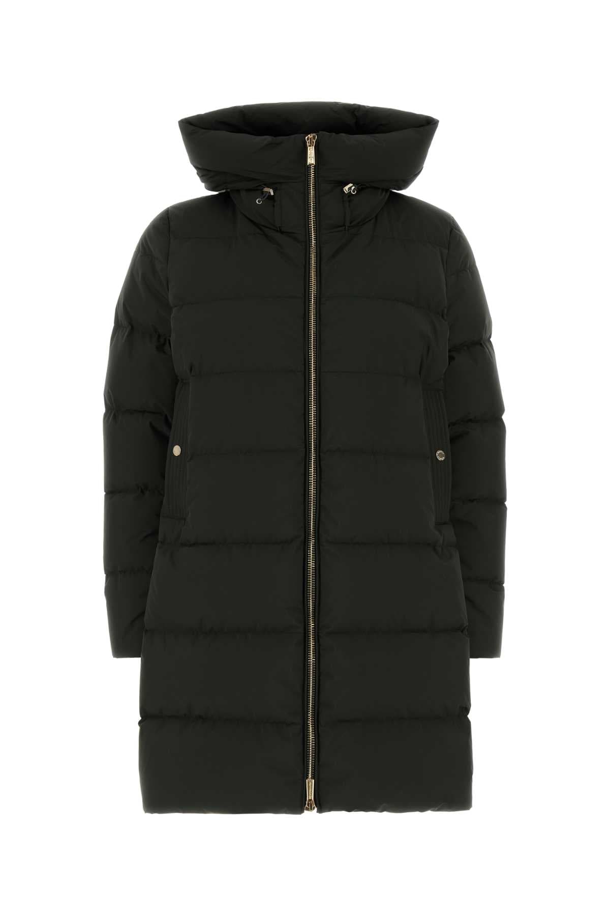 Dark green nylon blend Klie down jacket