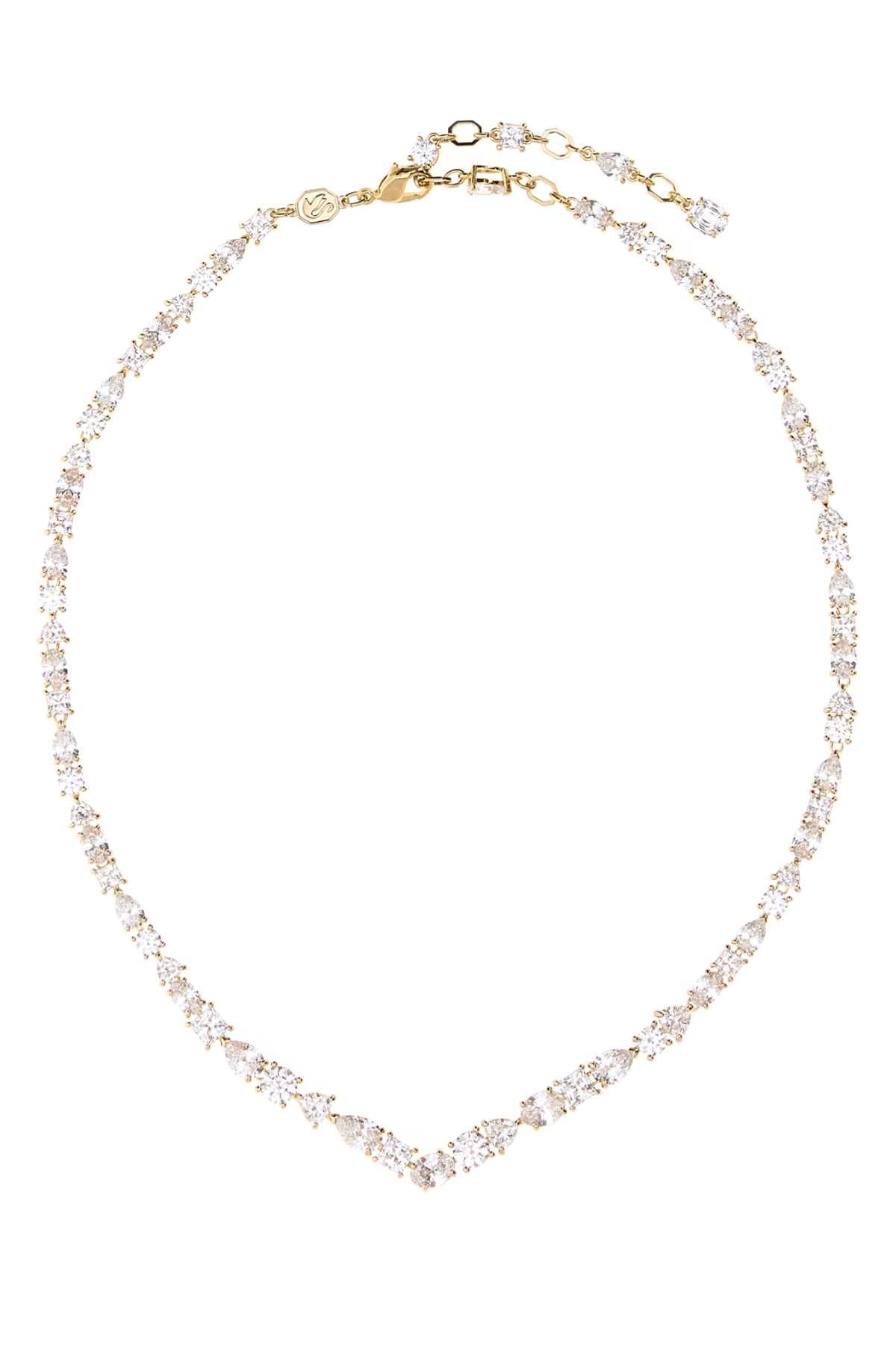 MESMERA:NECKLACE V WHITE/GOS