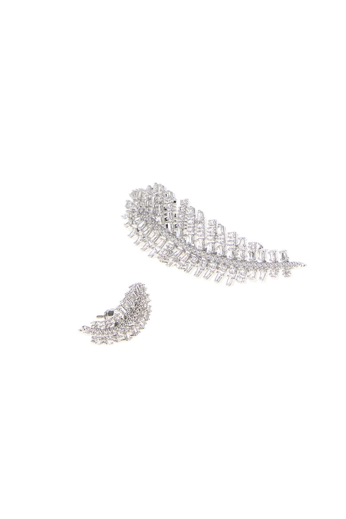 Silver metal Vienna earrings - мініатюра 2