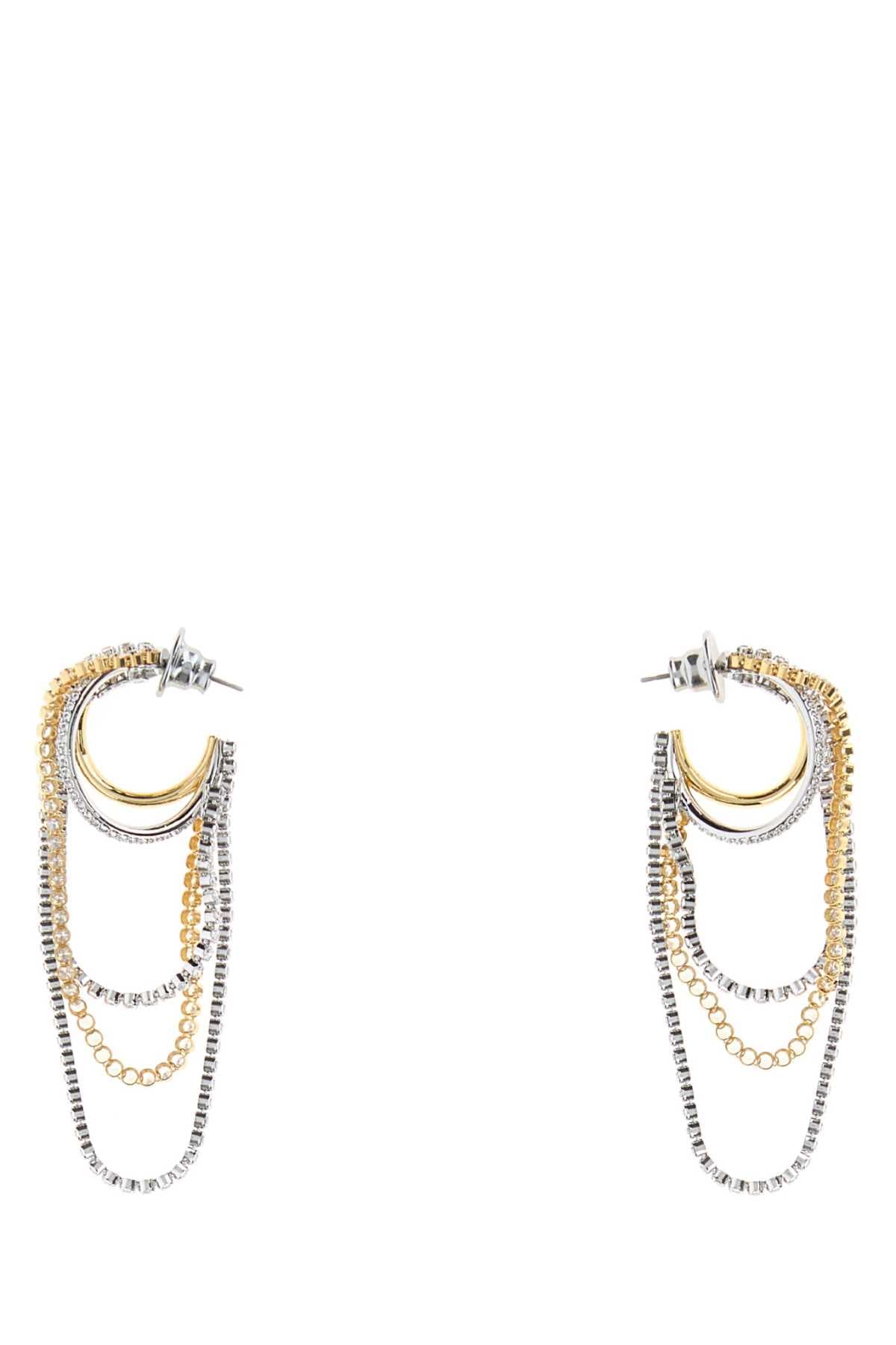 Two-tone metal Hyperbola earrings