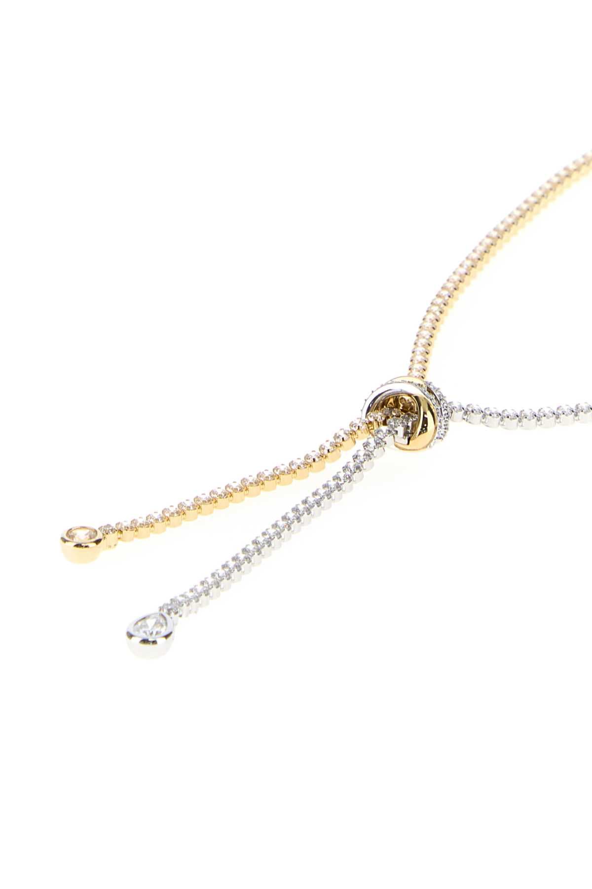 Two-tone metal Hyperbola necklace - мініатюра 2