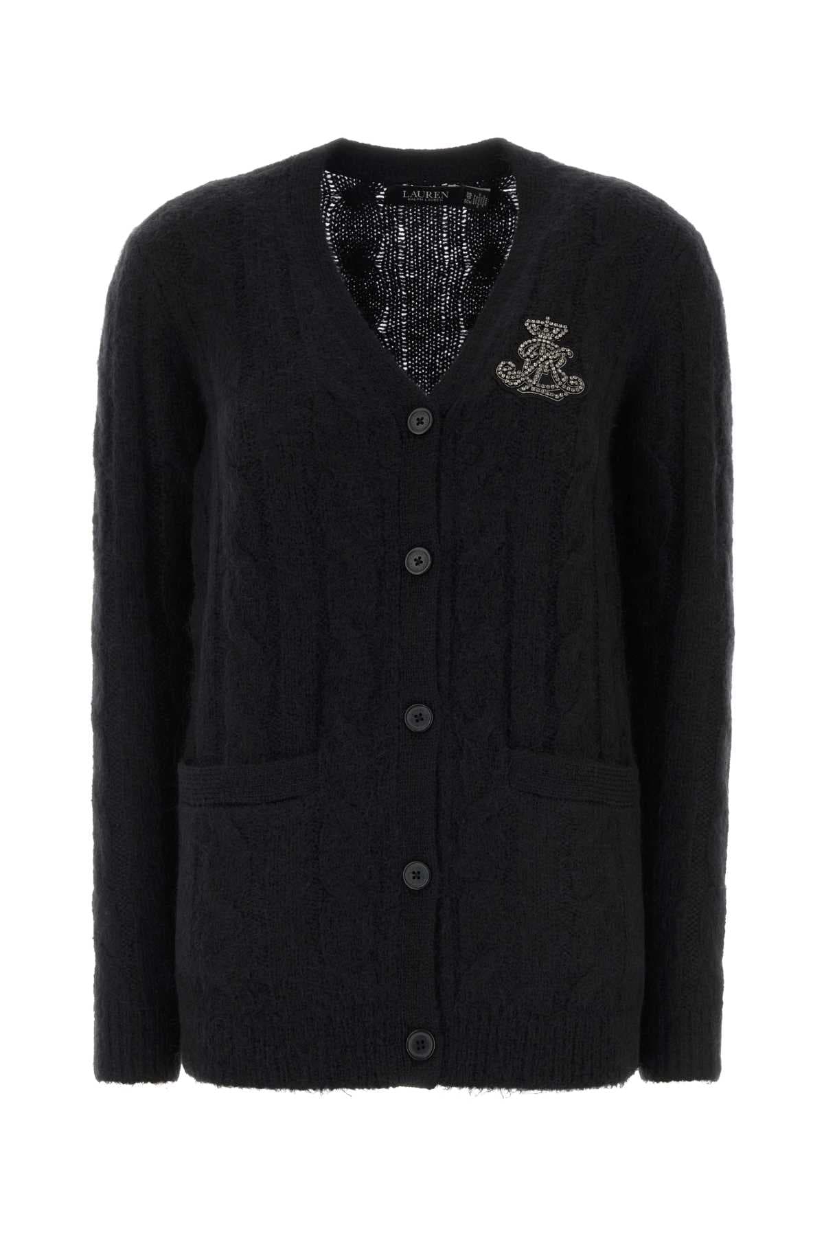 Black knit cardigan
