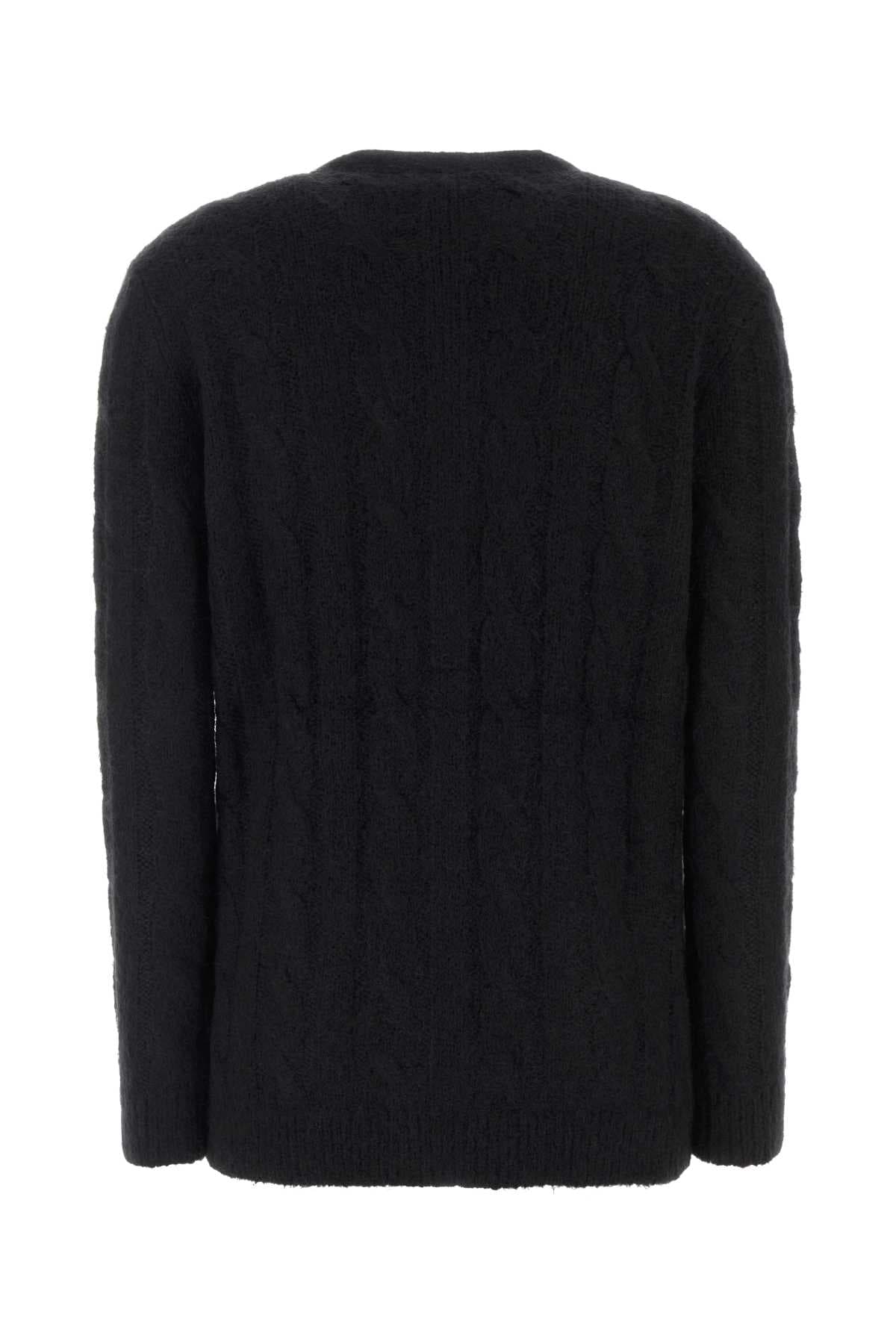 Black knit cardigan - мініатюра 2