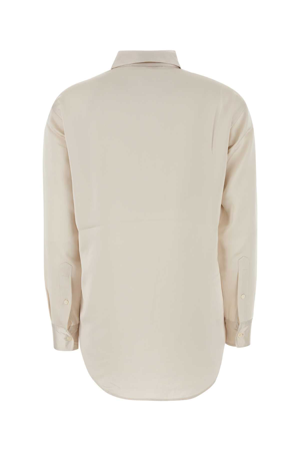 Ivory satin shirt - мініатюра 2