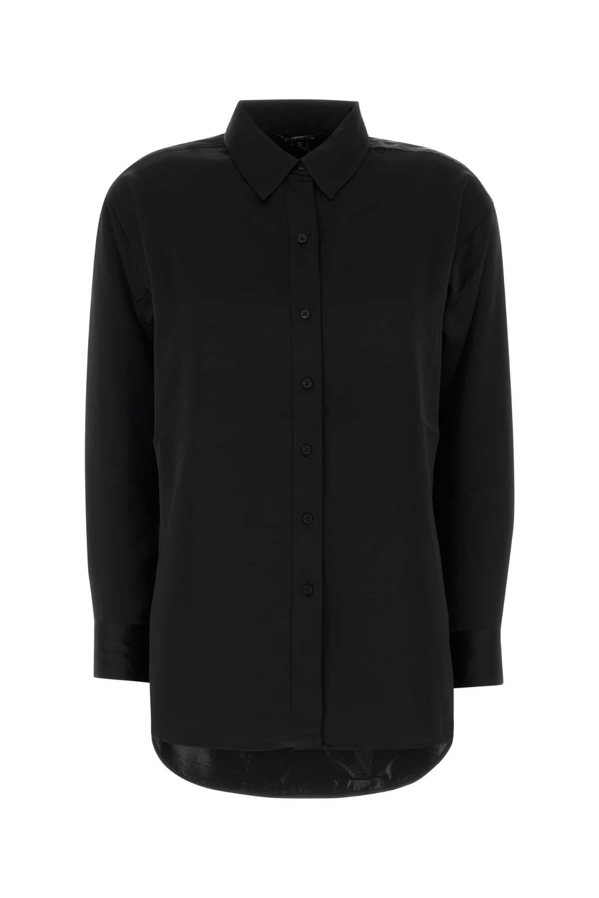 Black satin shirt