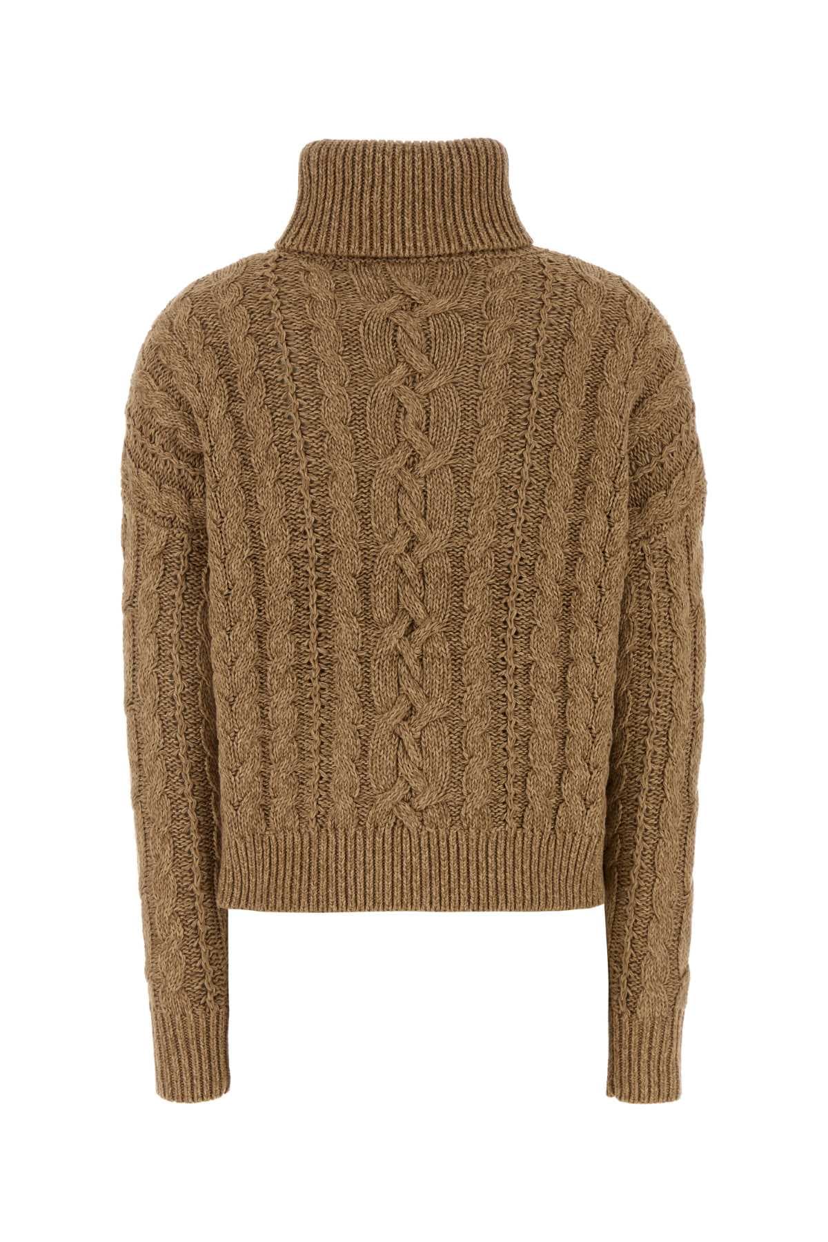 Beige cotton sweater - мініатюра 2