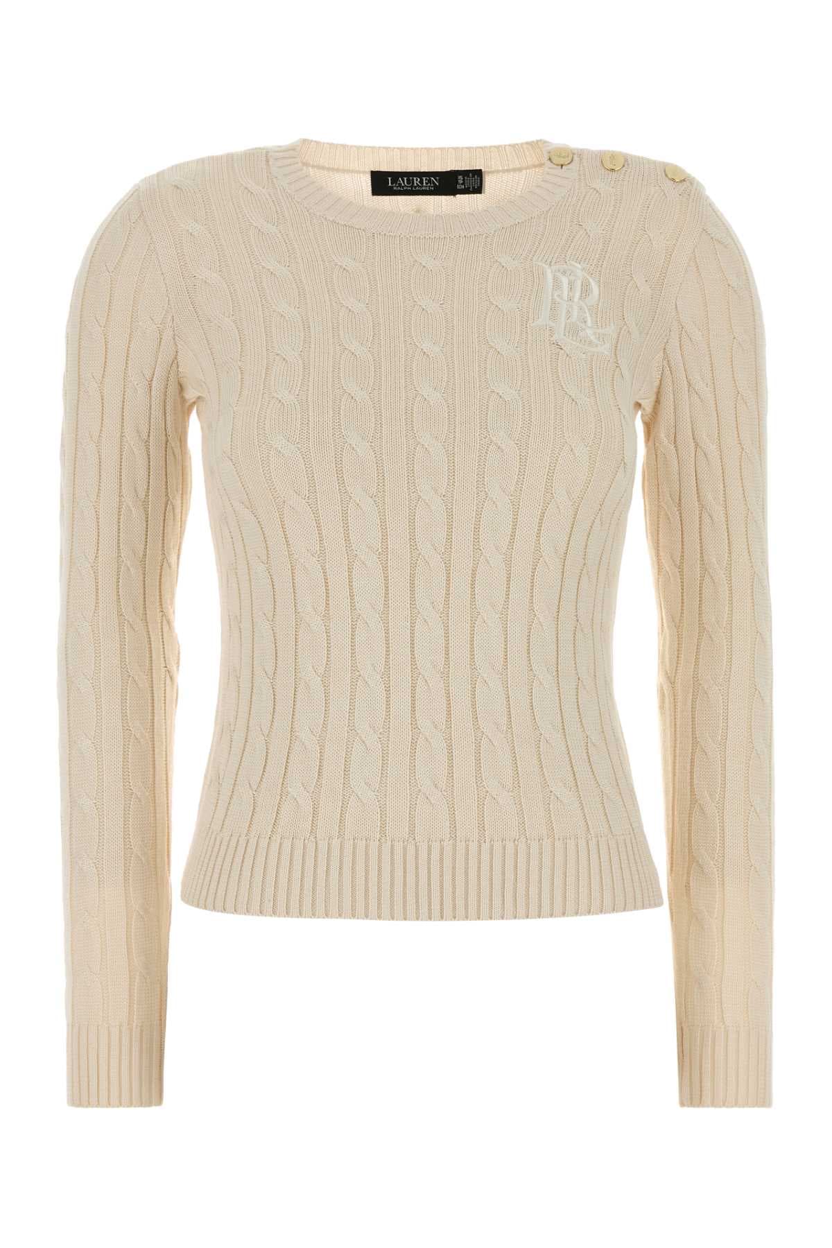 Ivory cotton blend sweater