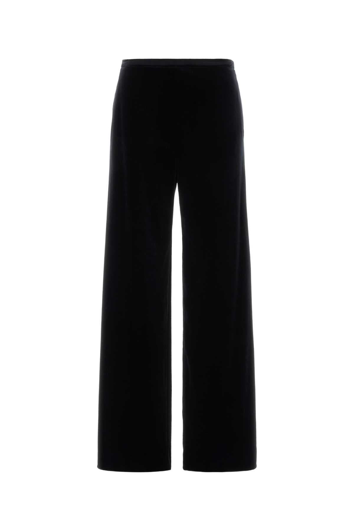 Black velvet palazzo pant