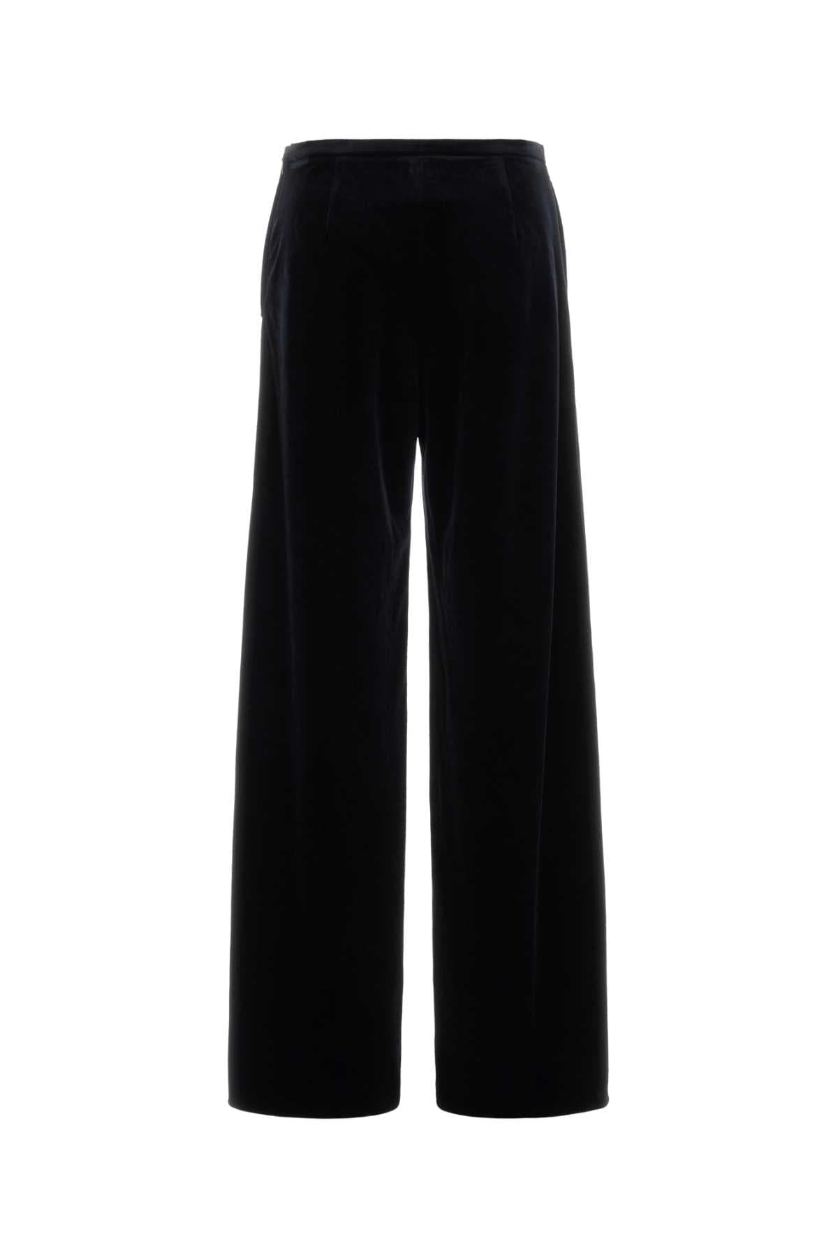 Black velvet palazzo pant - мініатюра 2