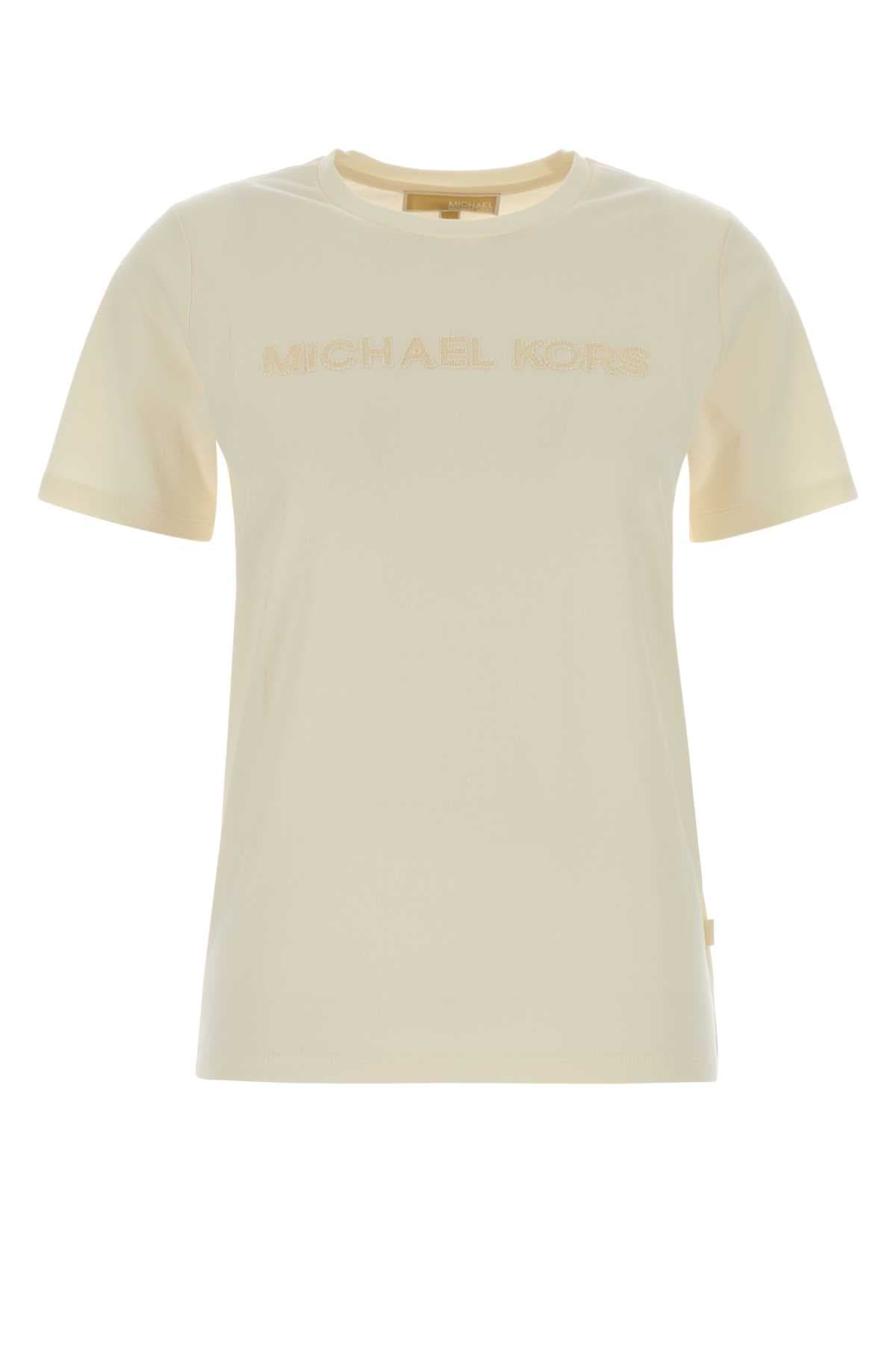 Cream cotton t-shirt
