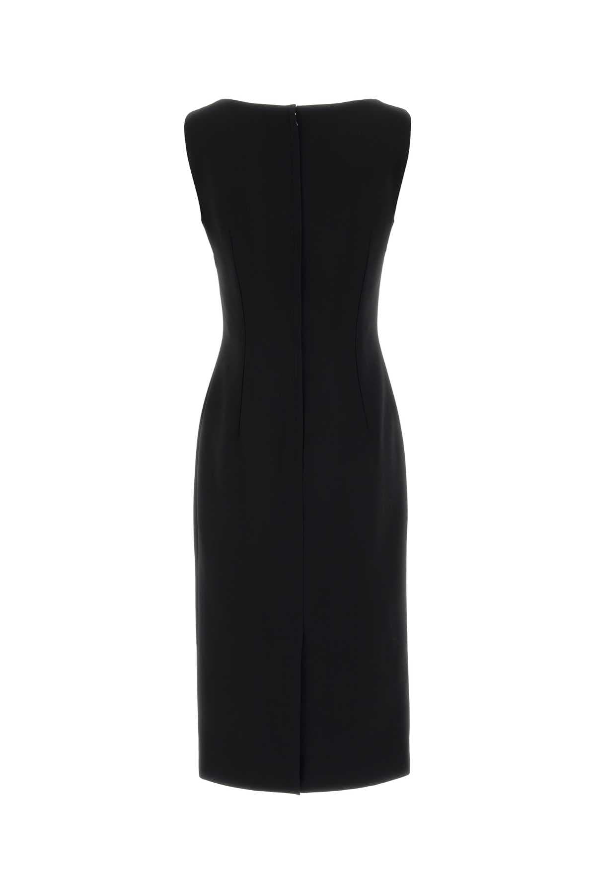 Black wool dress - мініатюра 2