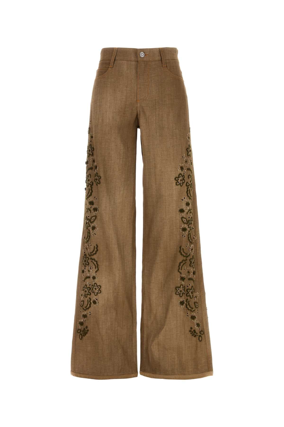 Brown jersey baggy pant