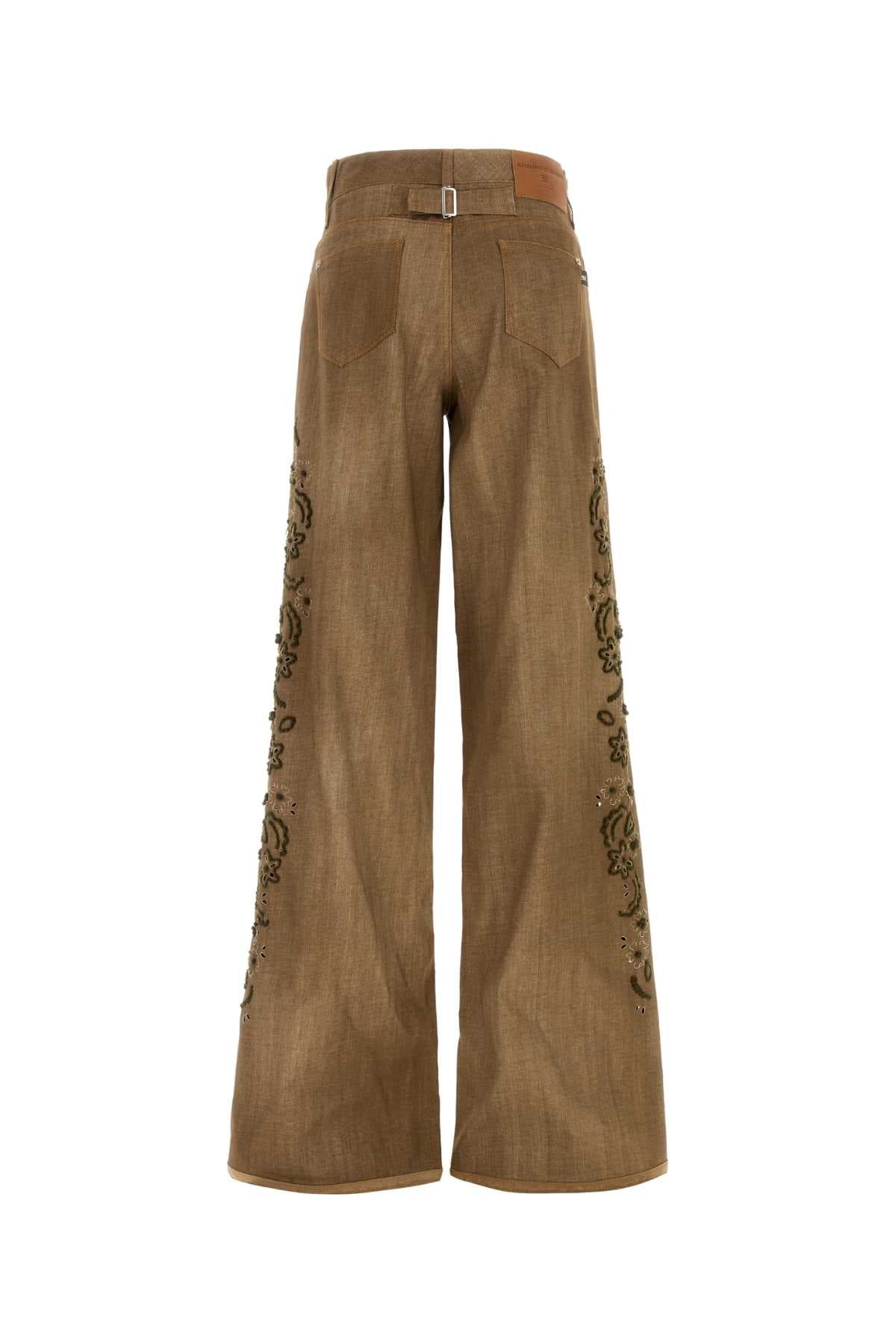 Brown jersey baggy pant - мініатюра 2