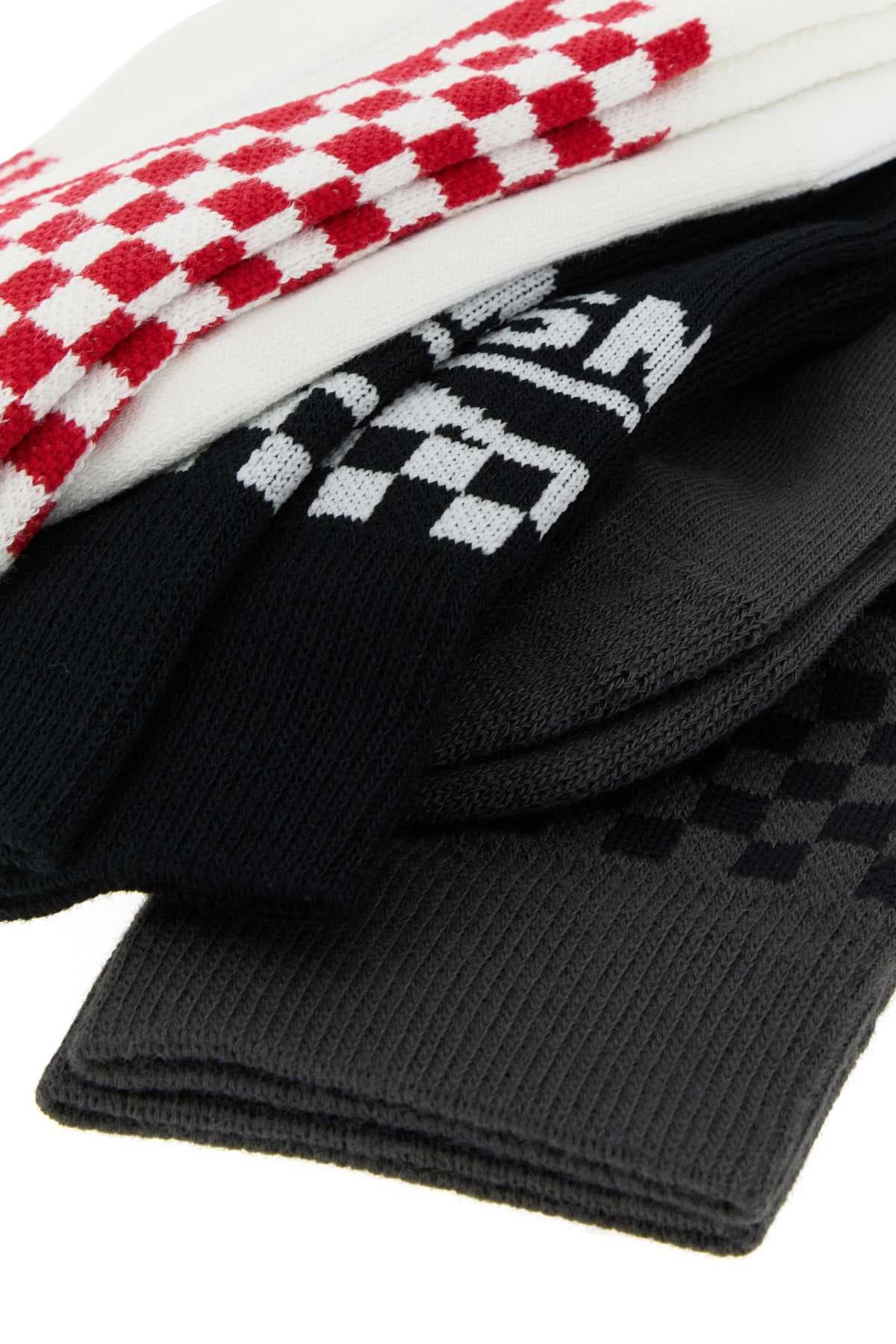 Embroidered stretch polyester blend socks - мініатюра 2
