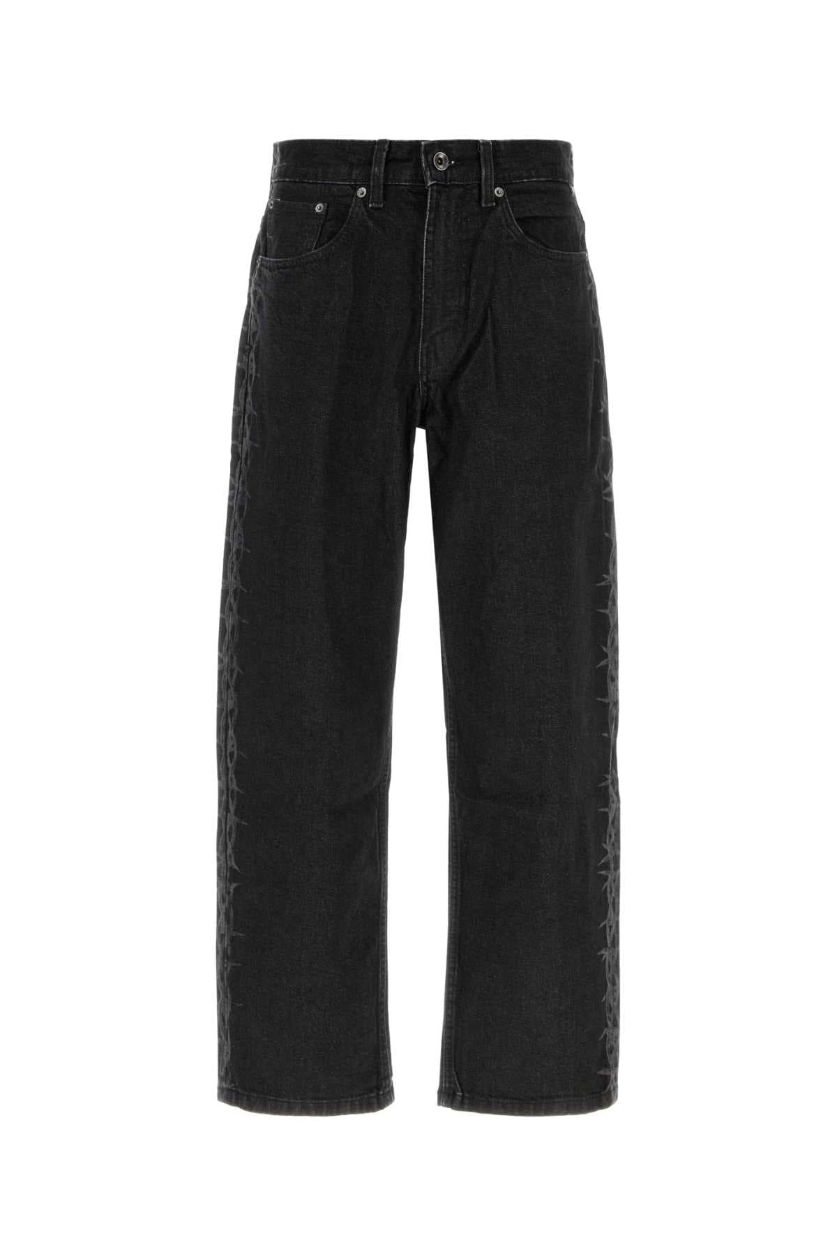 Black denim jeans