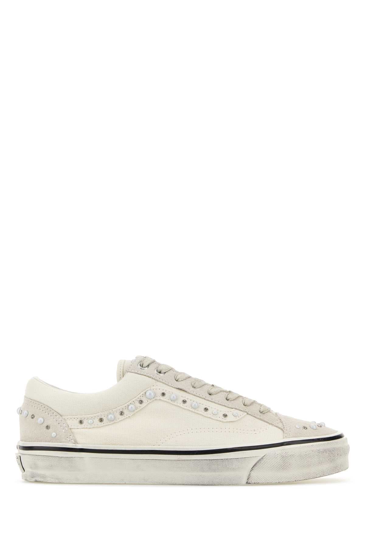 White canvas and suede Old Skool sneakers