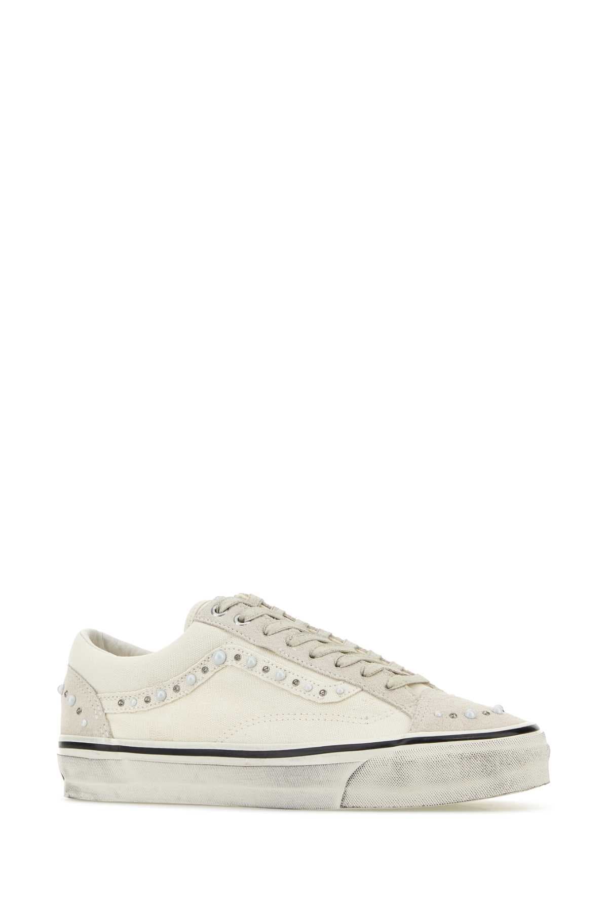 White canvas and suede Old Skool sneakers - мініатюра 2