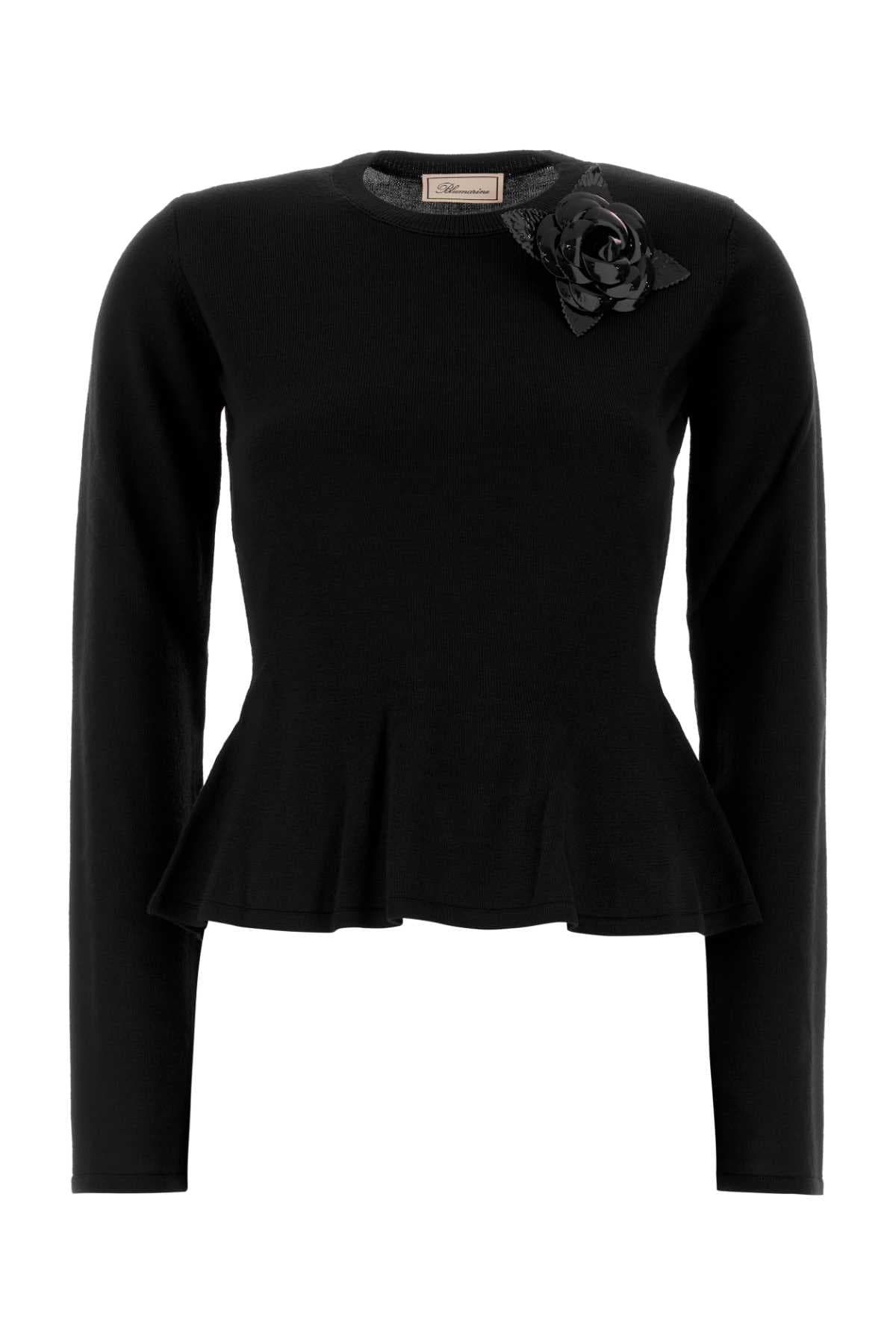 Black wool sweater