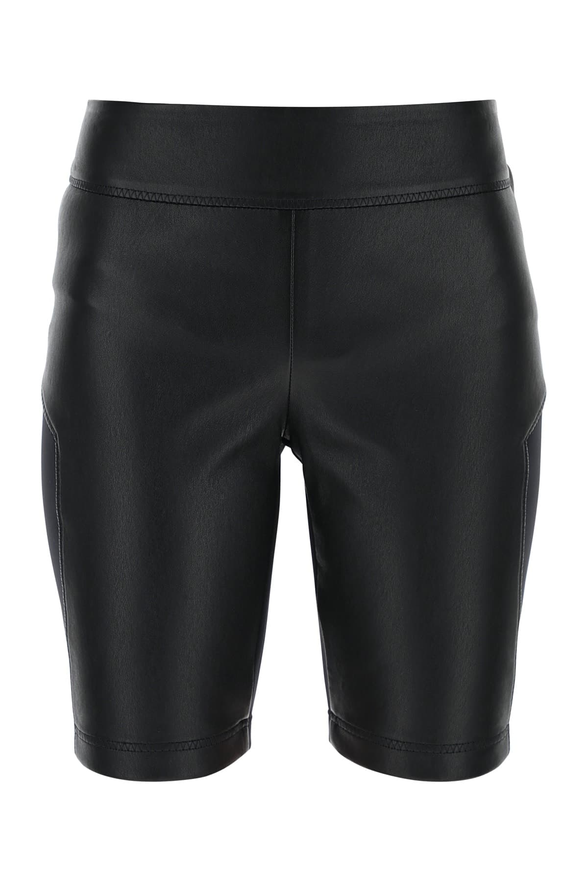 Black leather and fabric leggings - мініатюра 3