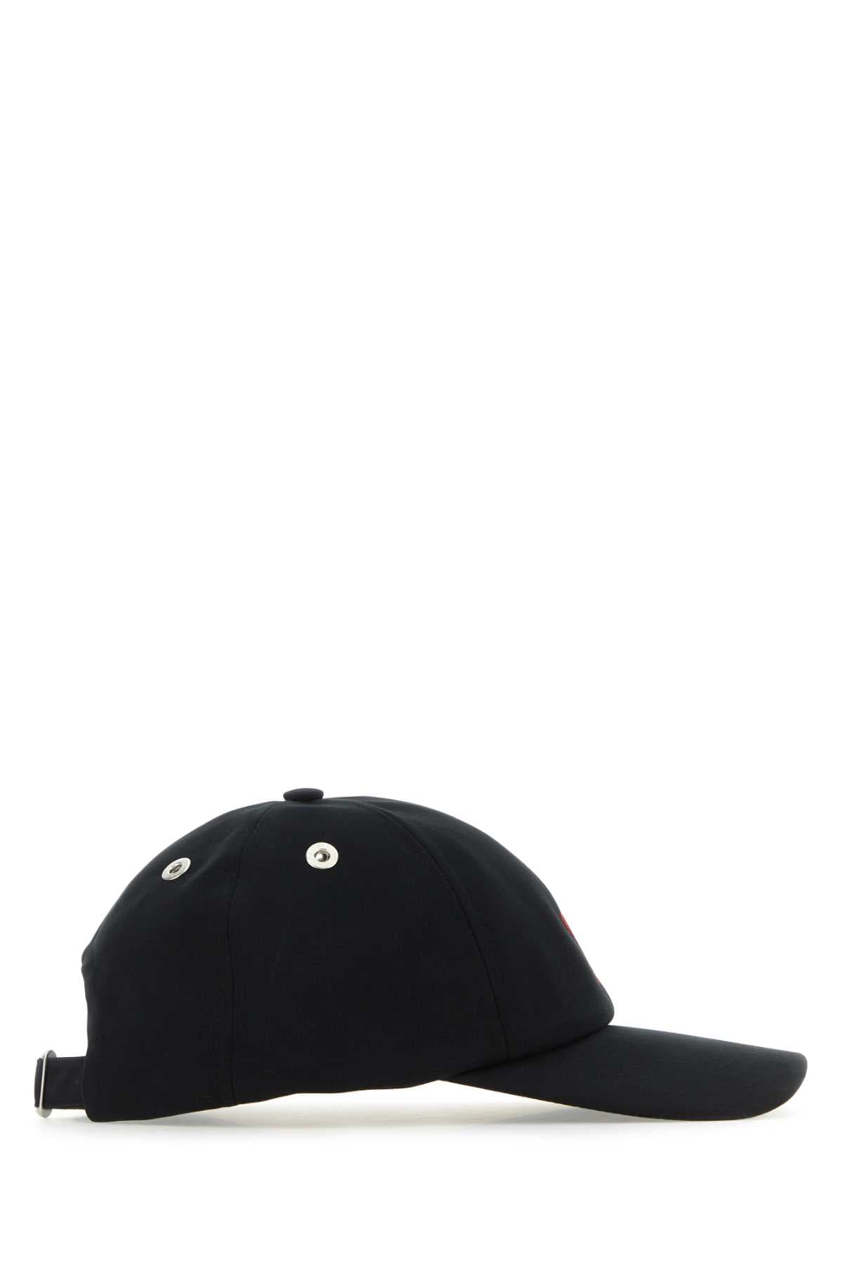 Black cotton baseball cap - мініатюра 2