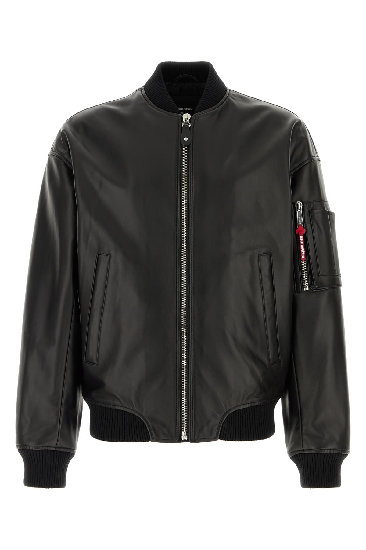 Black leather jacket