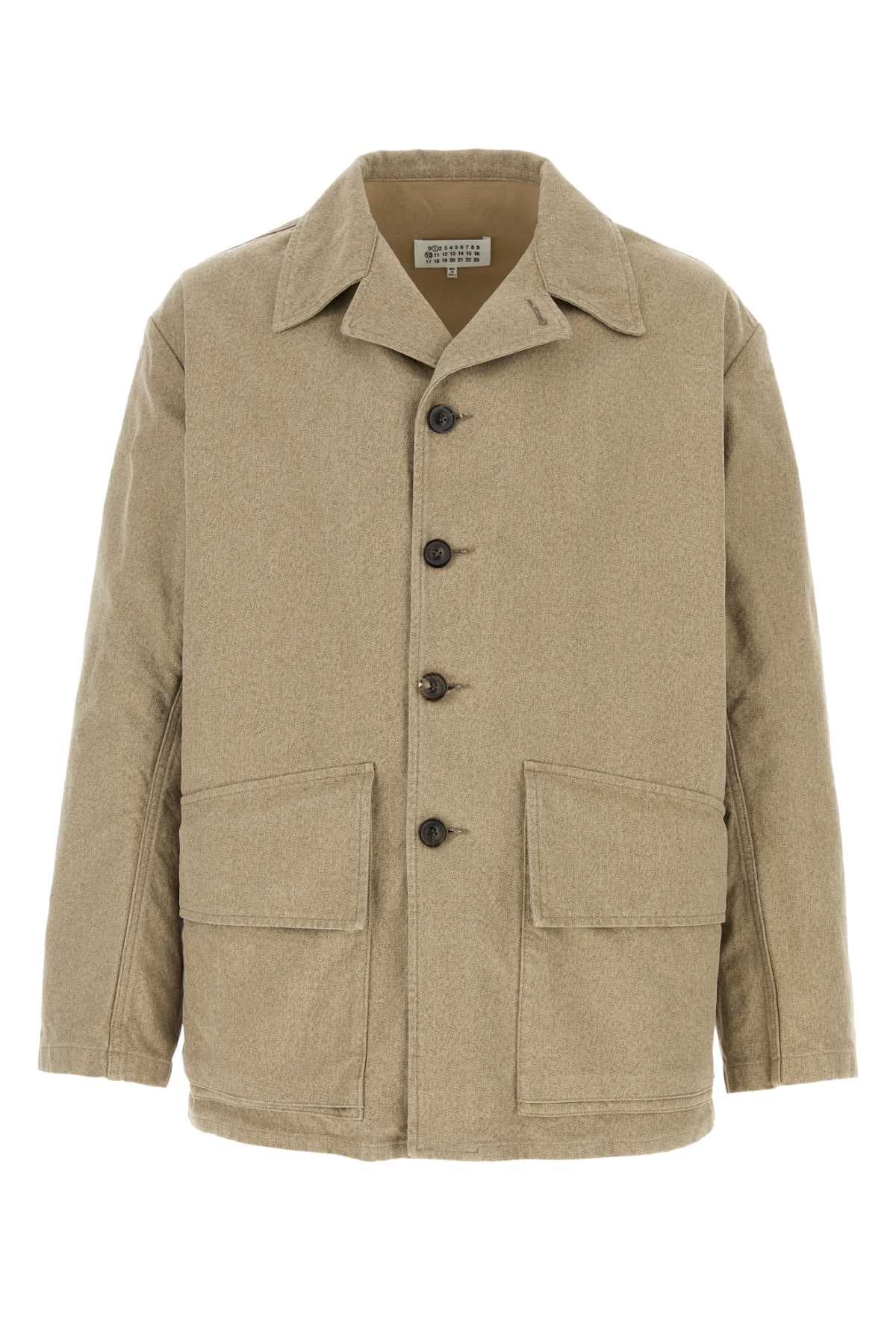 Melange cappuccino cotton blazer