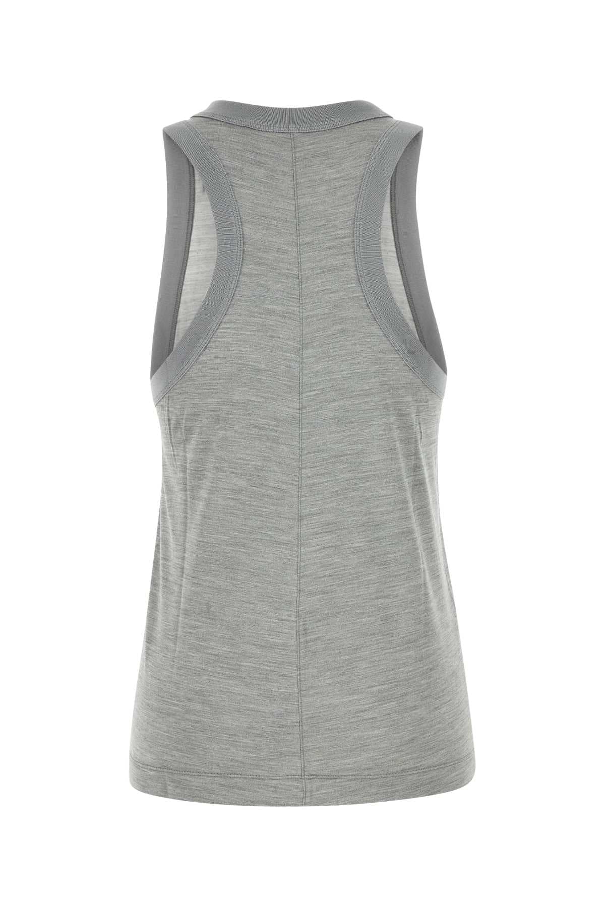 Grey silk tank top - мініатюра 2