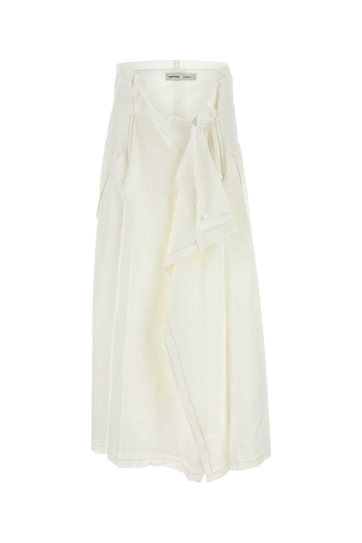 White viscosa skirt