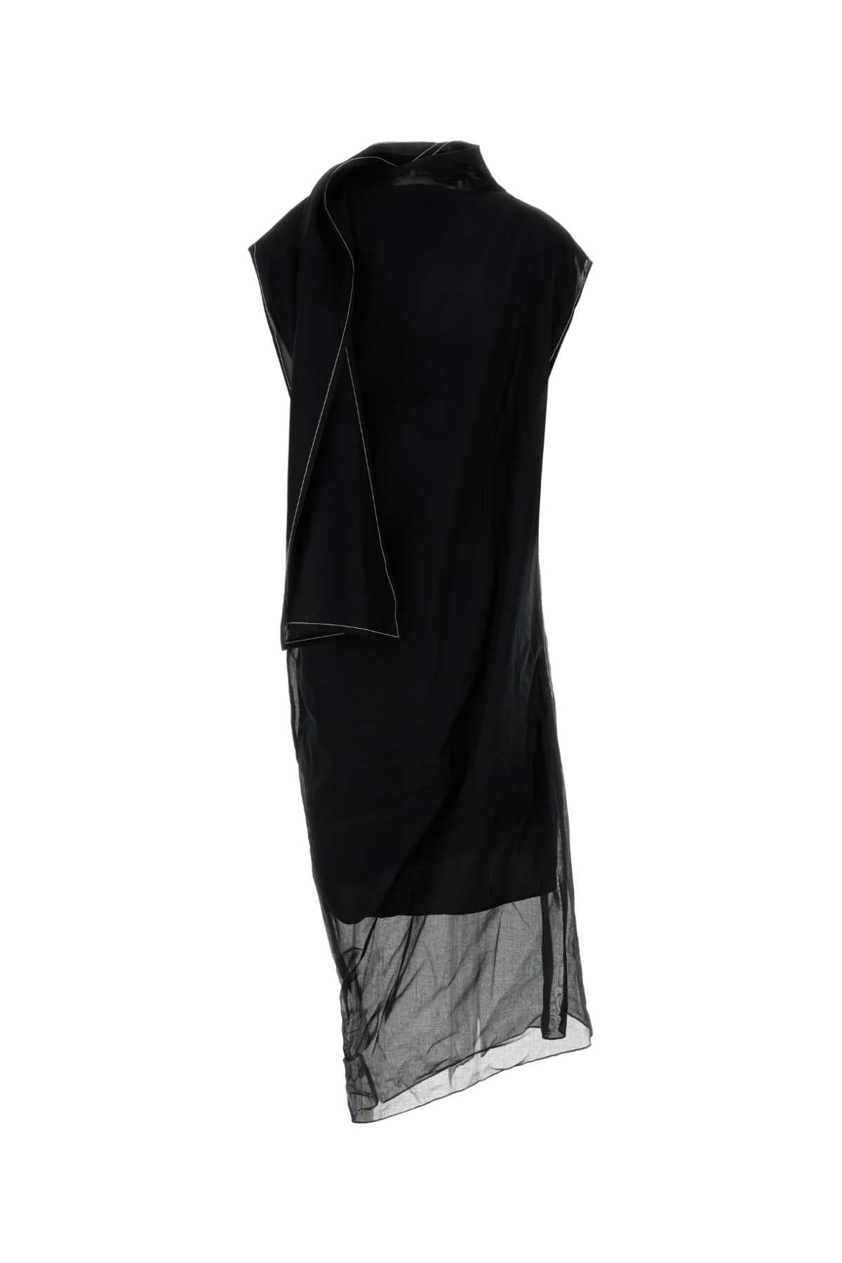 Black cotton dress - мініатюра 2