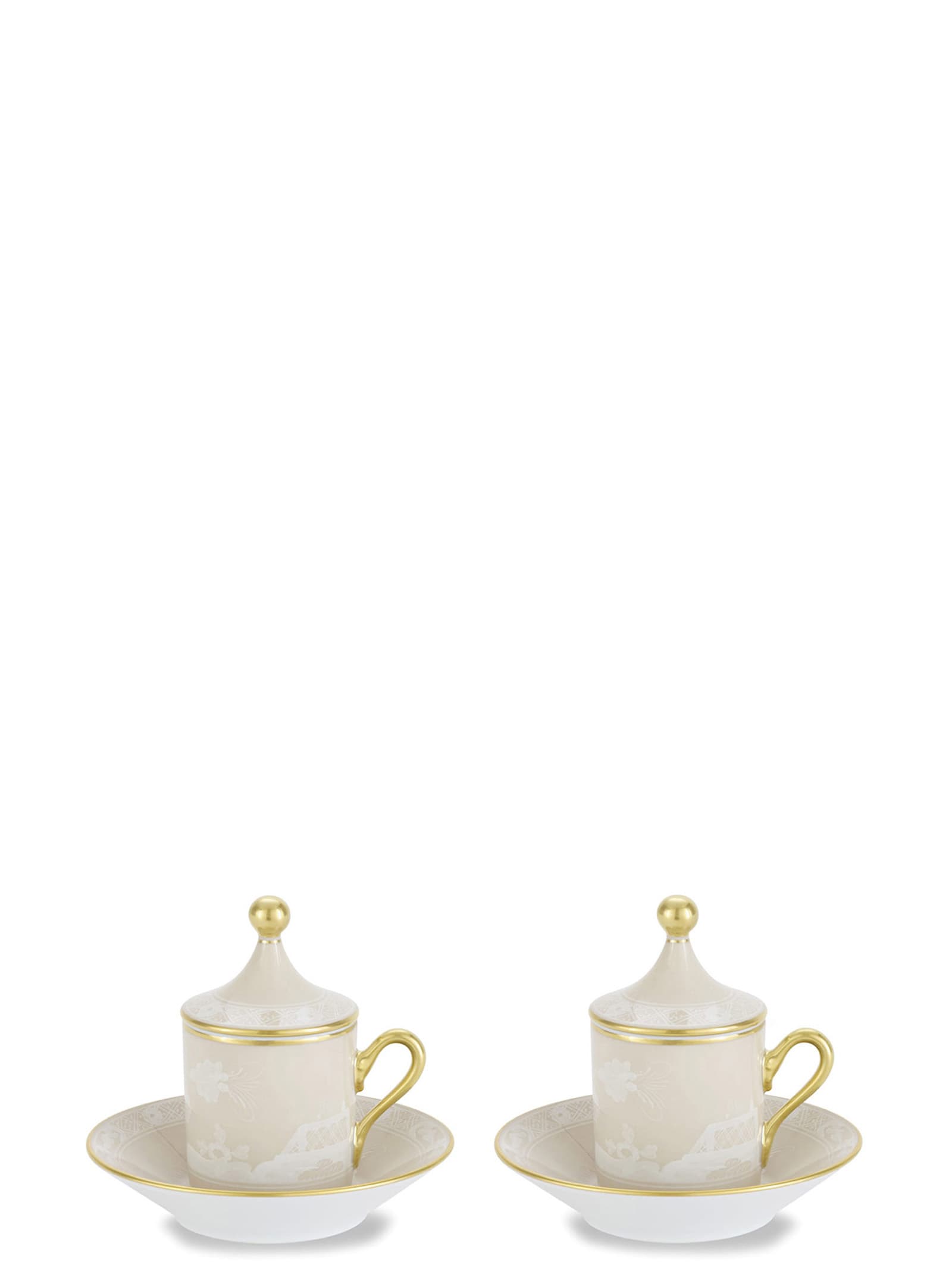Набір з 2 чашок з блюдцем і кришкою