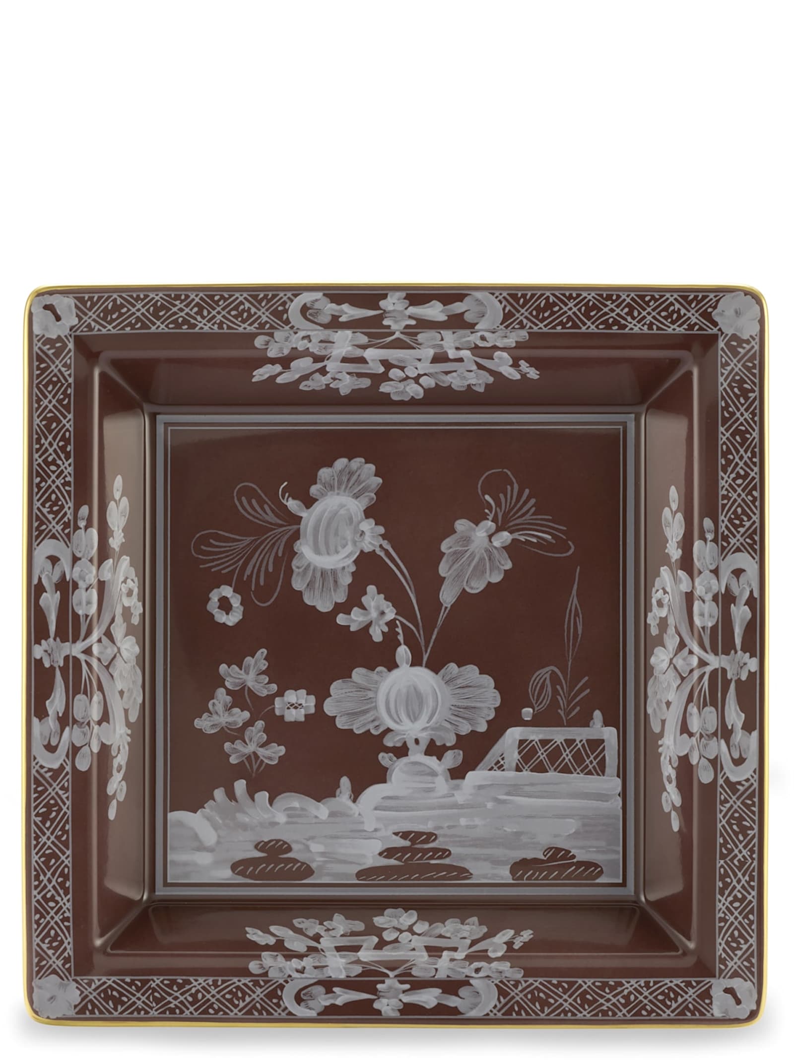 Square valet tray 'Oriente Italiano' 24.5 cm
