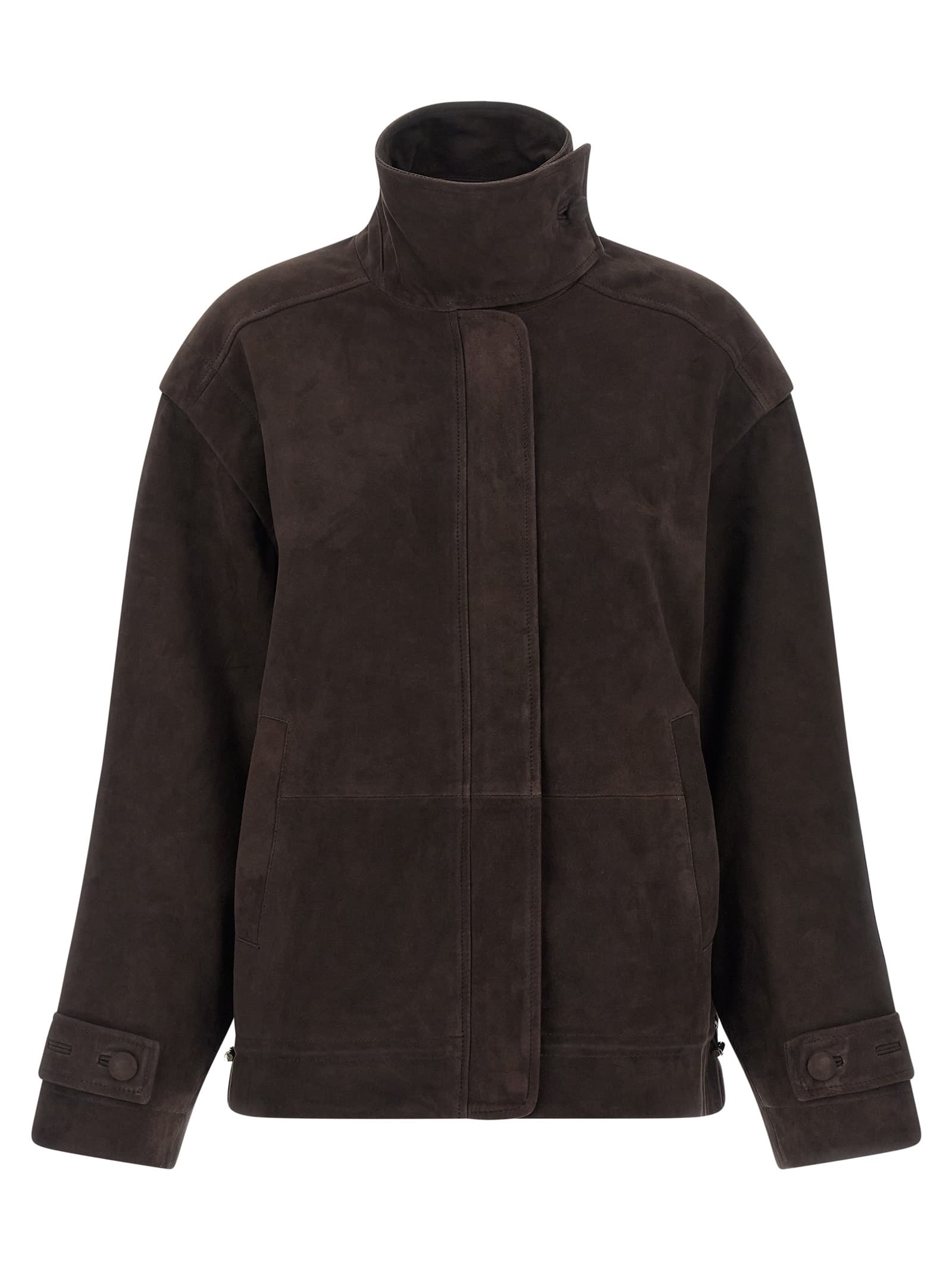 'Oversize leather' замшевий жакет