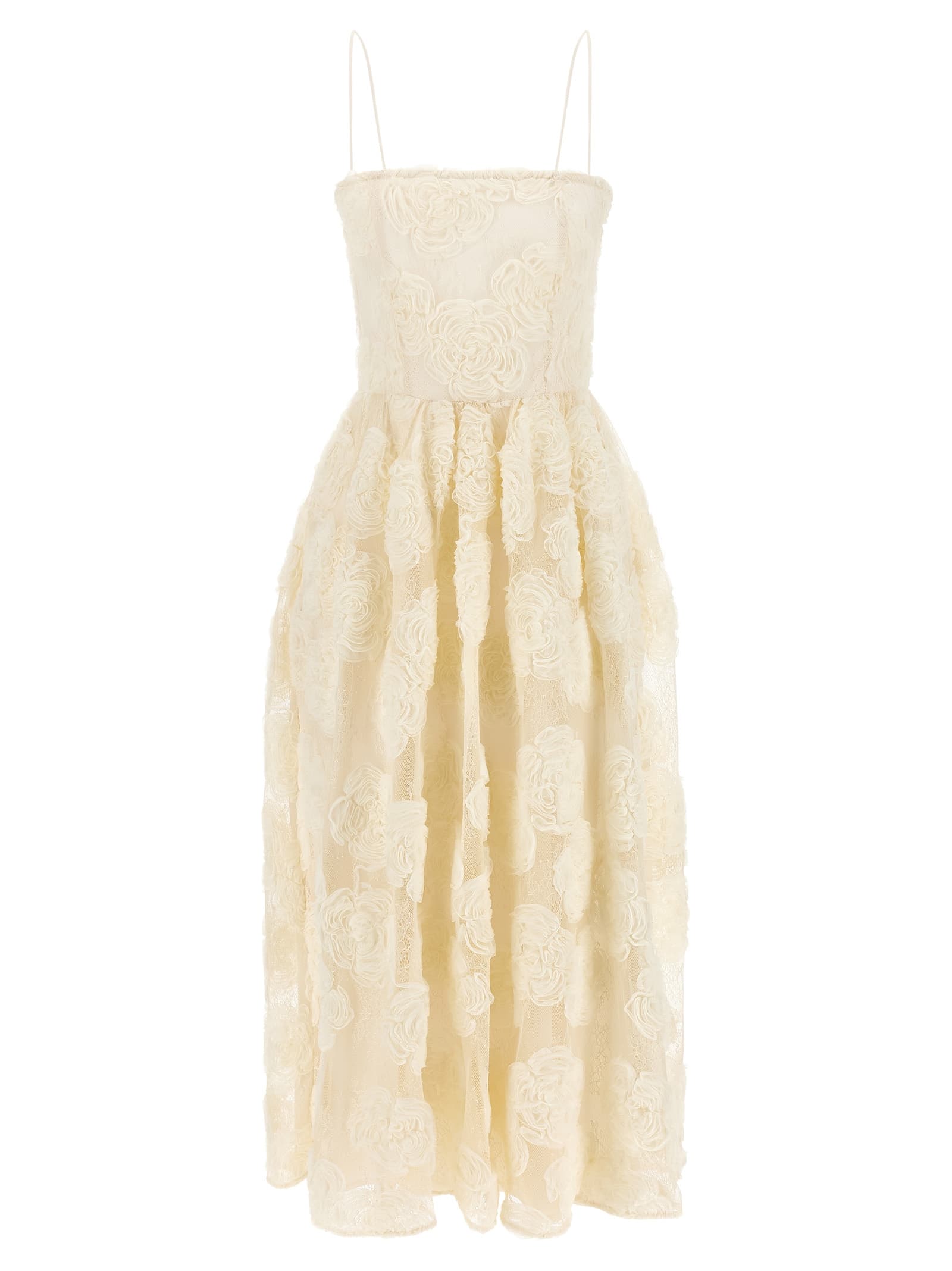 'Flower Mesh Midi' dress - зображення 1