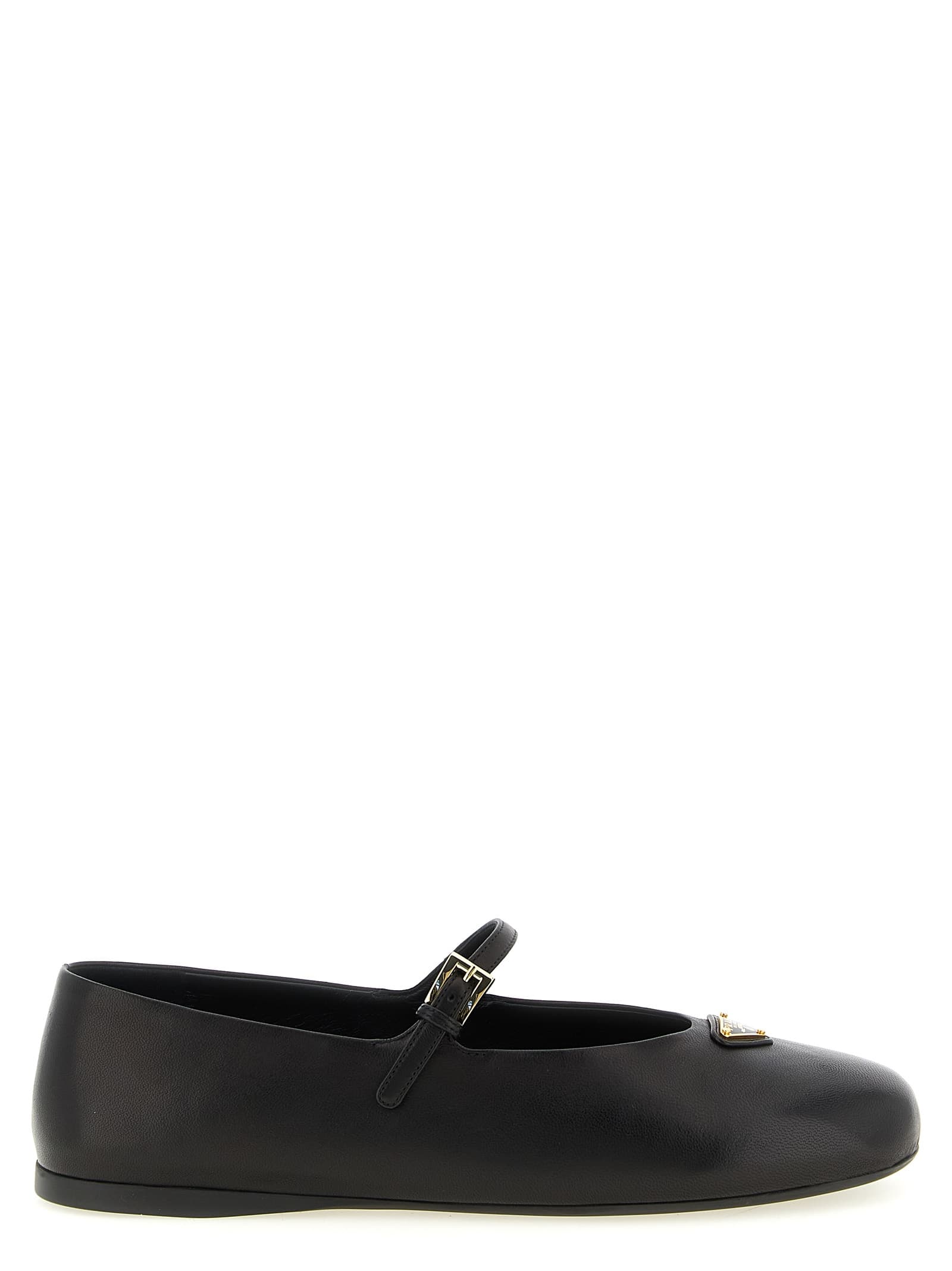 Prada балетки 'Triangle logo nappa'