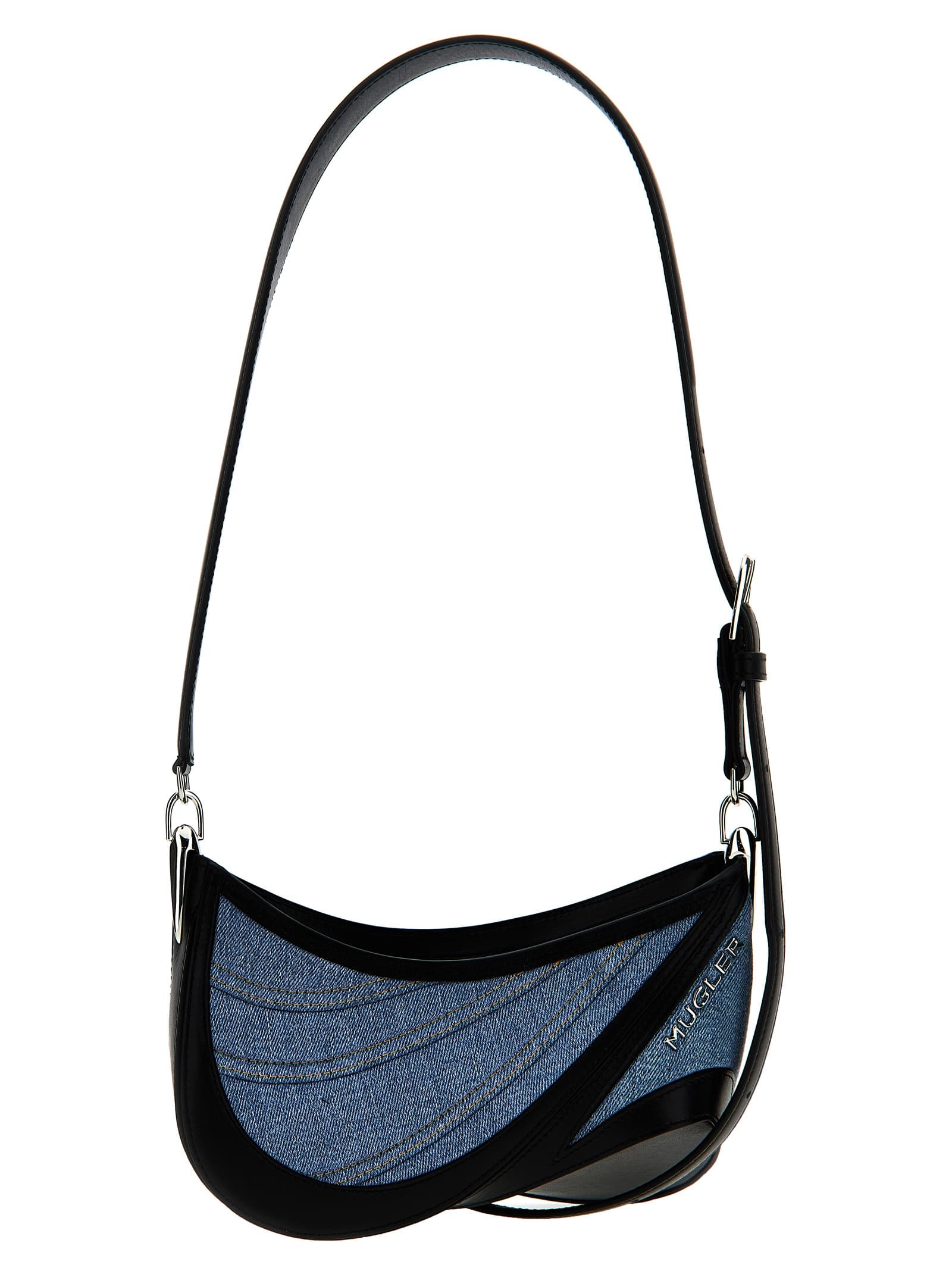 'small denim spiral curve 01' shoulder bag - зображення 1