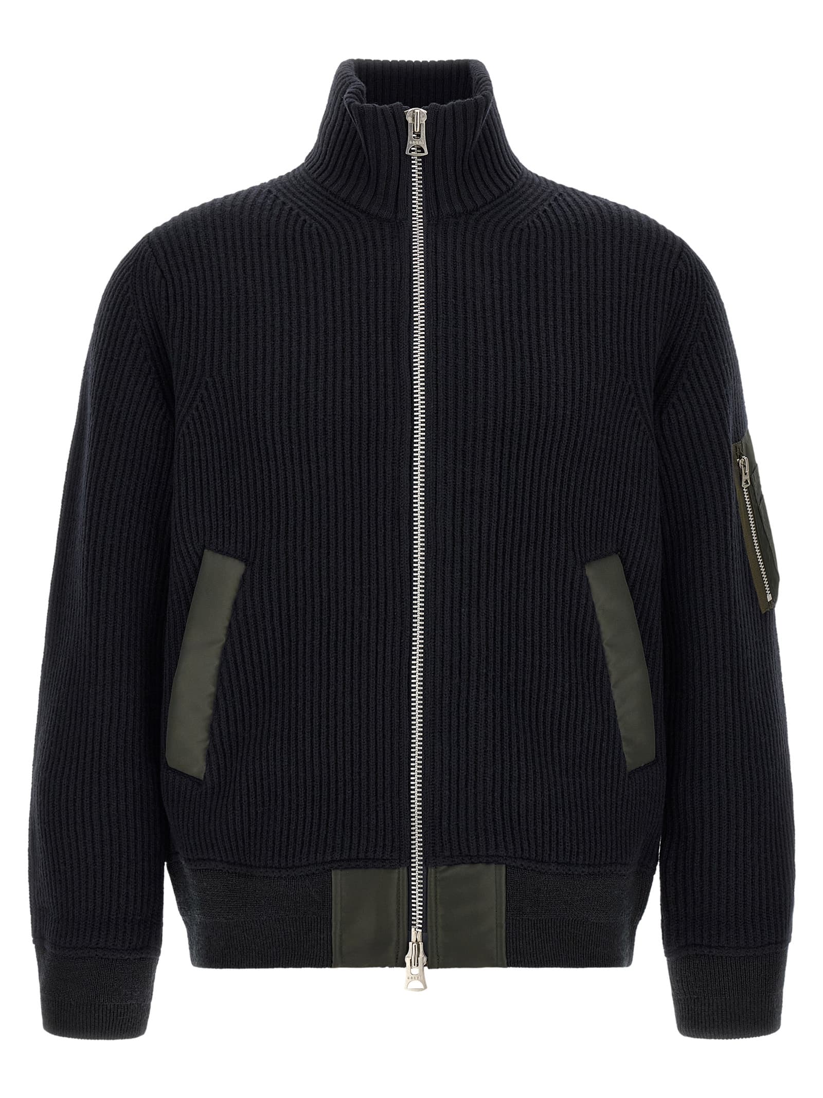 Ribbed knit блузон