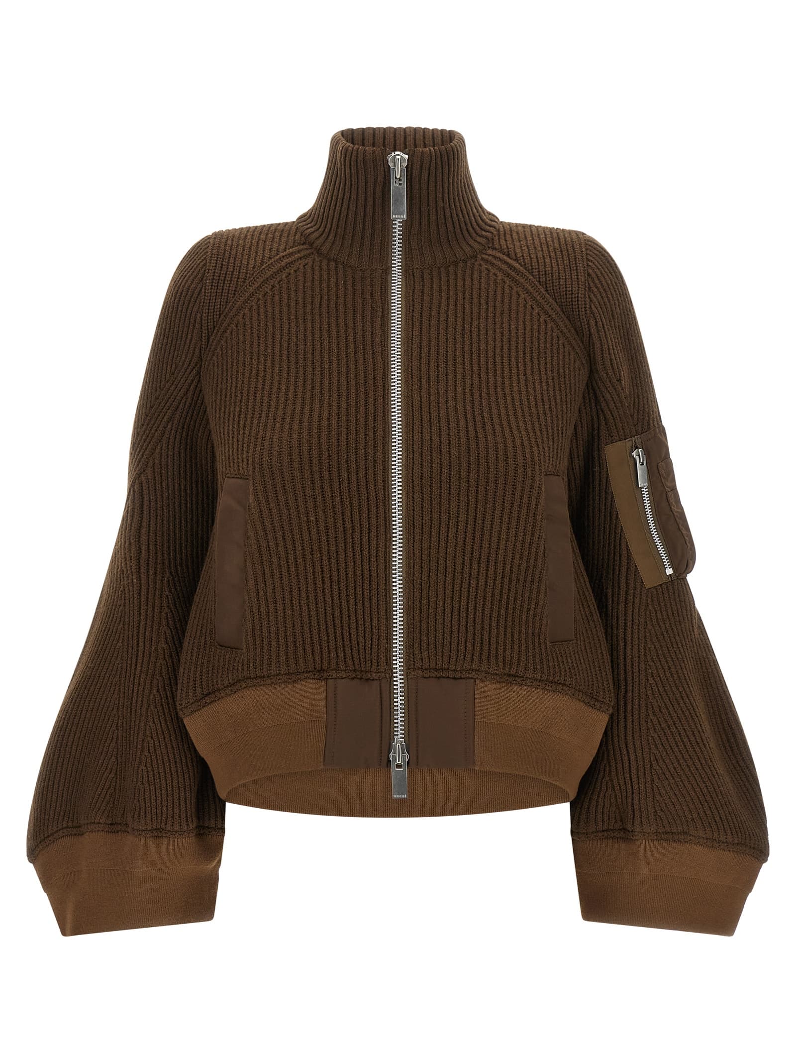 'Nylon Twill x Wool Knit' блузон