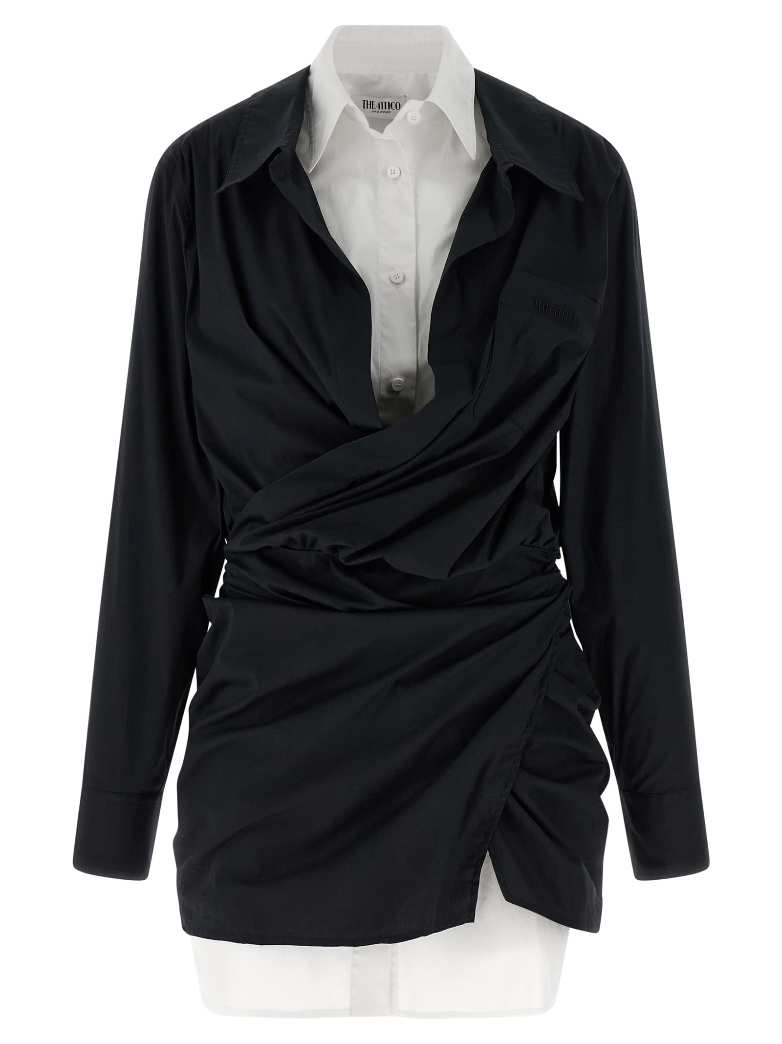 Дубльована сорочкова міні-сукня