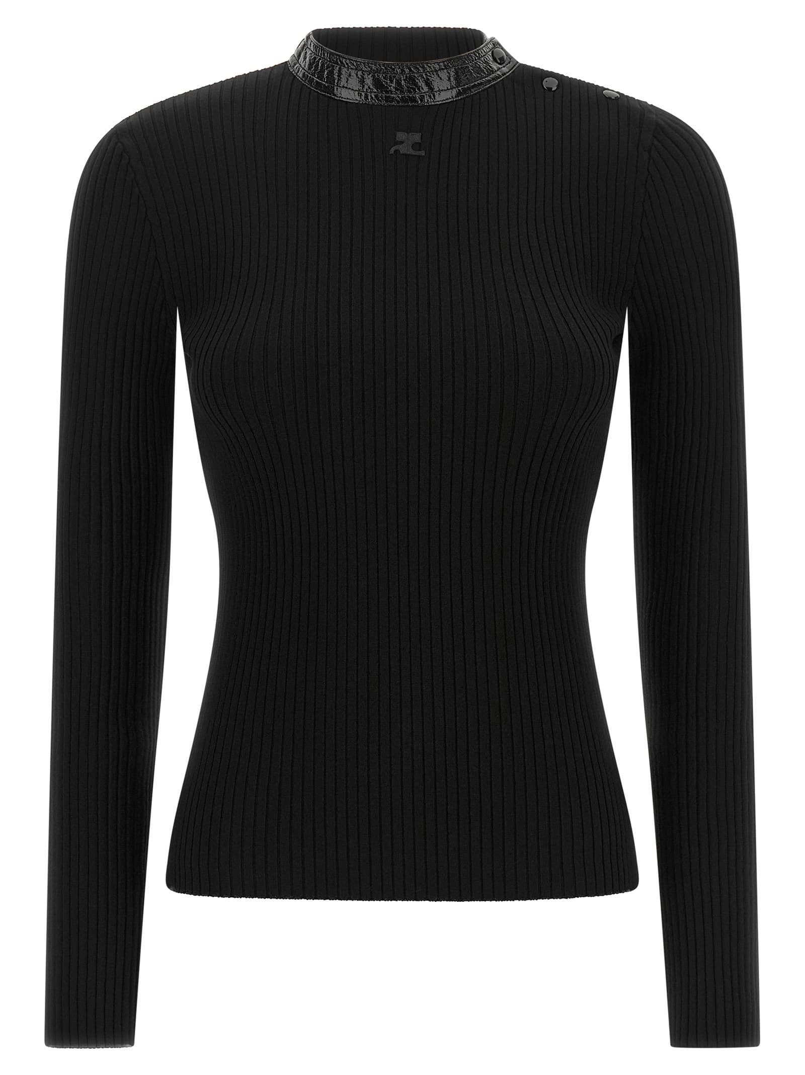 Светр з вініловим коміром