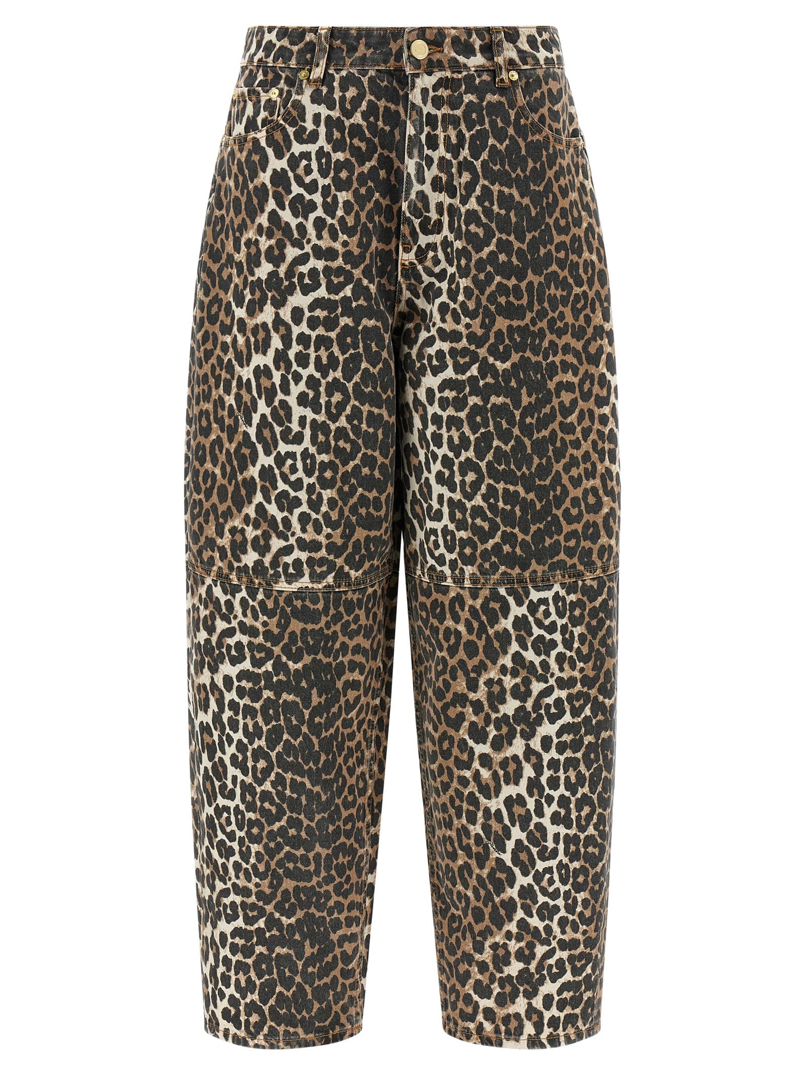 'Leopard Printed Stary' джинси